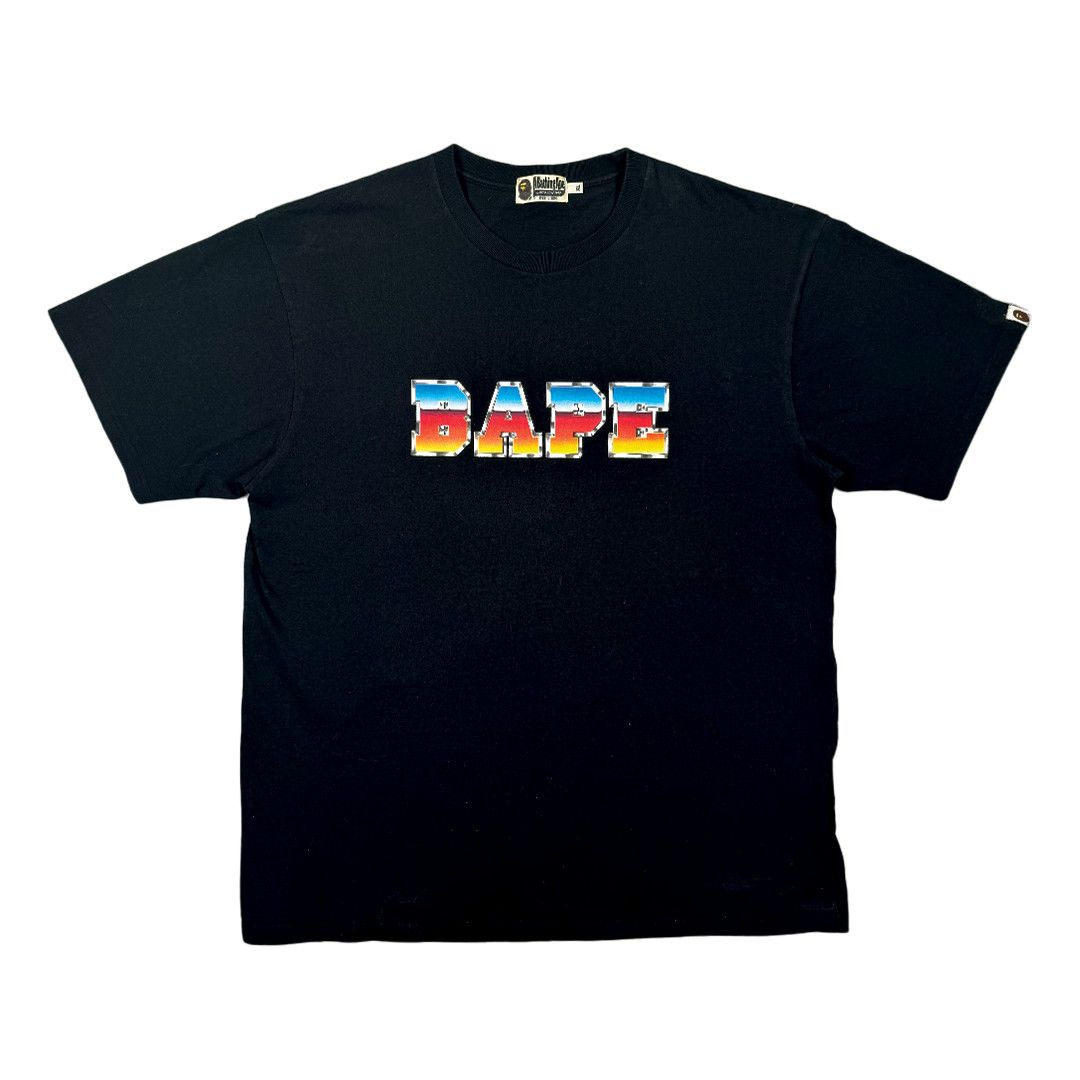 Bape Bape - Metalic Spellout Tee - Black - XL Size US XL / EU 56 / 4 - 1 Thumbnail