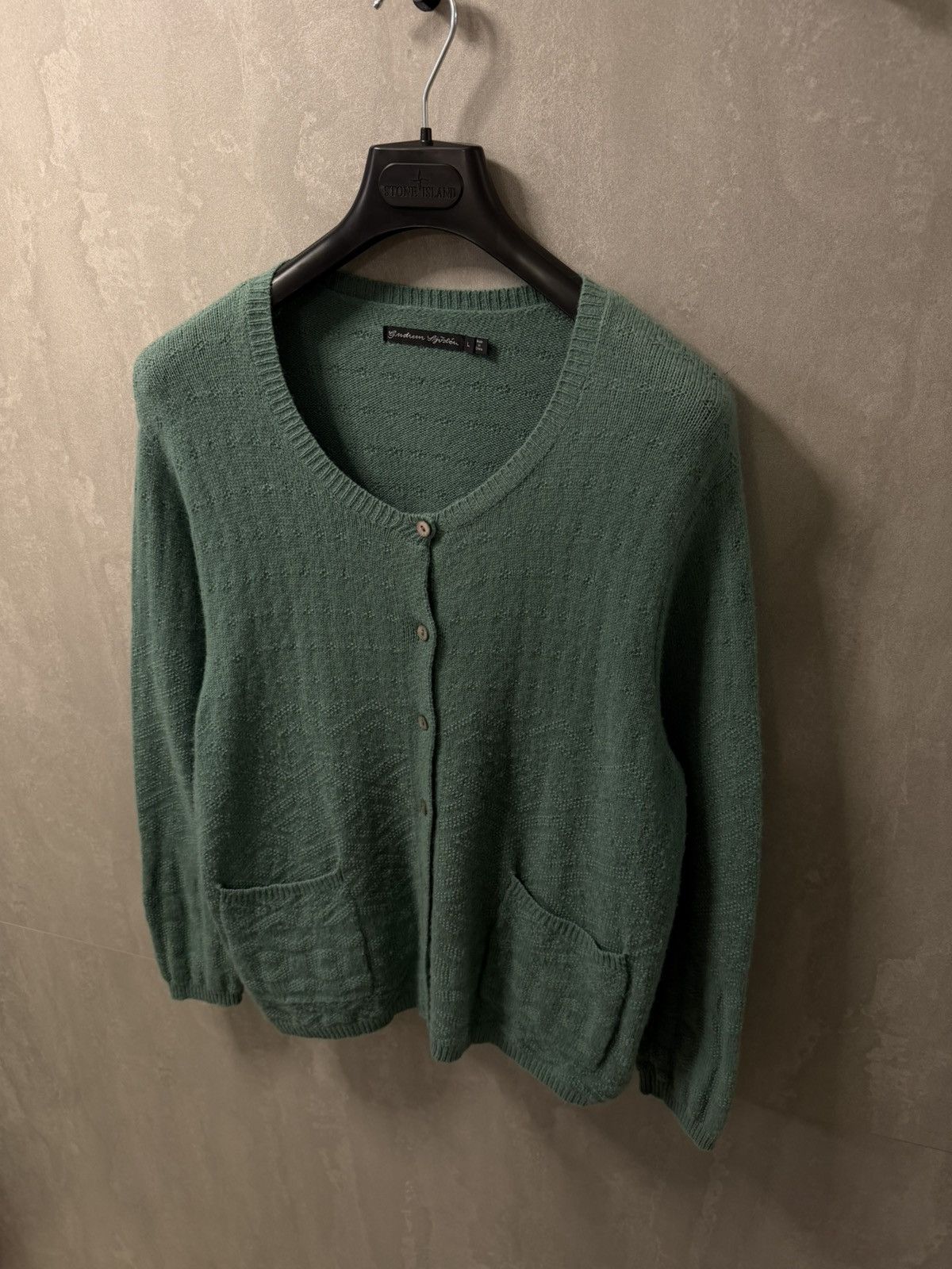 Gudrun Sjoden Gudrun Sjoden Green Wool Cardigan Sweater Size L Size L / US 10 / IT 46 - 3 Thumbnail