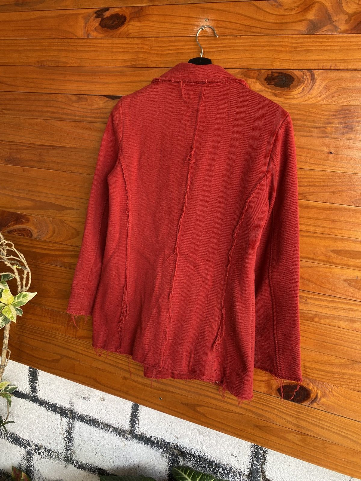 Hysteric Glamour Vintage Glamour Chic Distressed Red Double-Breasted Jacket Size M / US 6-8 / IT 42-44 - 17 Thumbnail