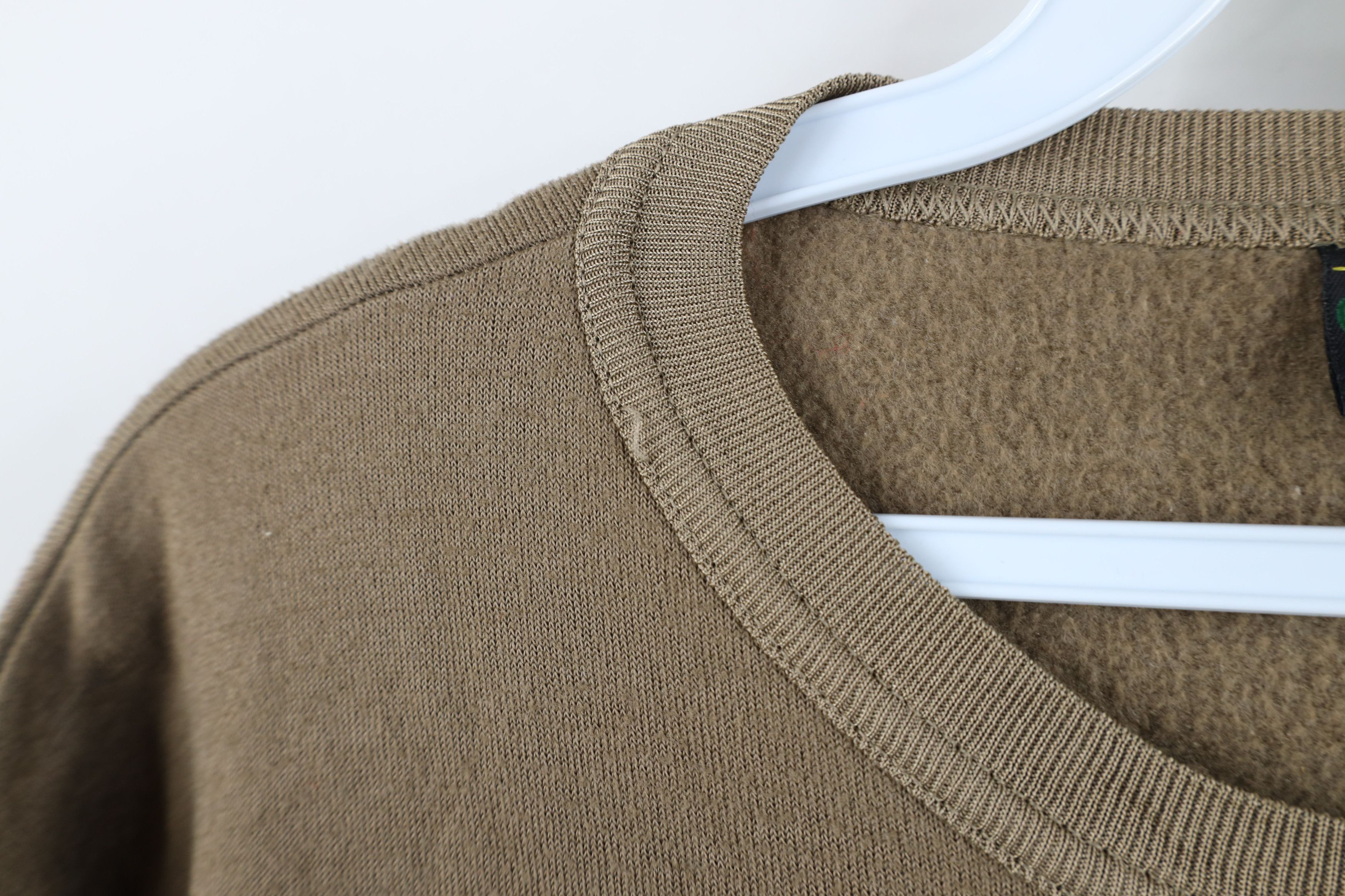 Vintage Vintage 90s Streetwear Blank Thermal Fleece Sweatshirt Brown Size US XL / EU 56 / 4 - 4 Thumbnail