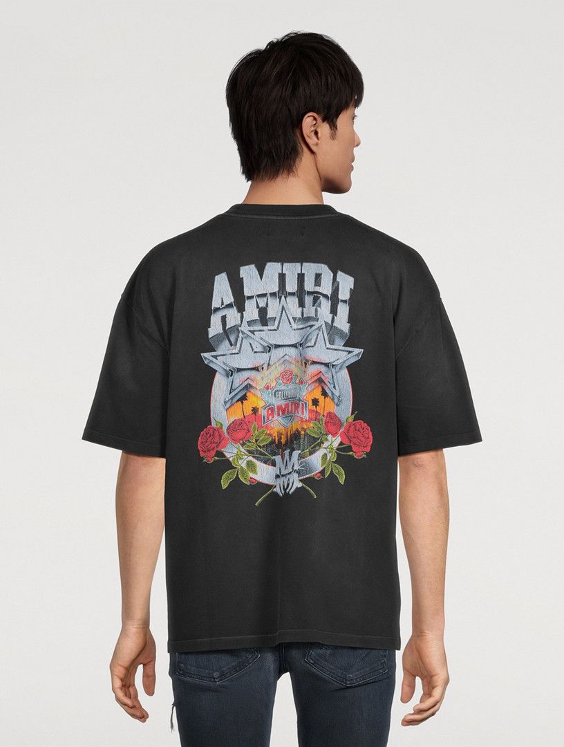 Amiri o1h1sh10525 Championship Os T-Shirt in Black Size US M / EU 48-50 / 2 - 2 Thumbnail