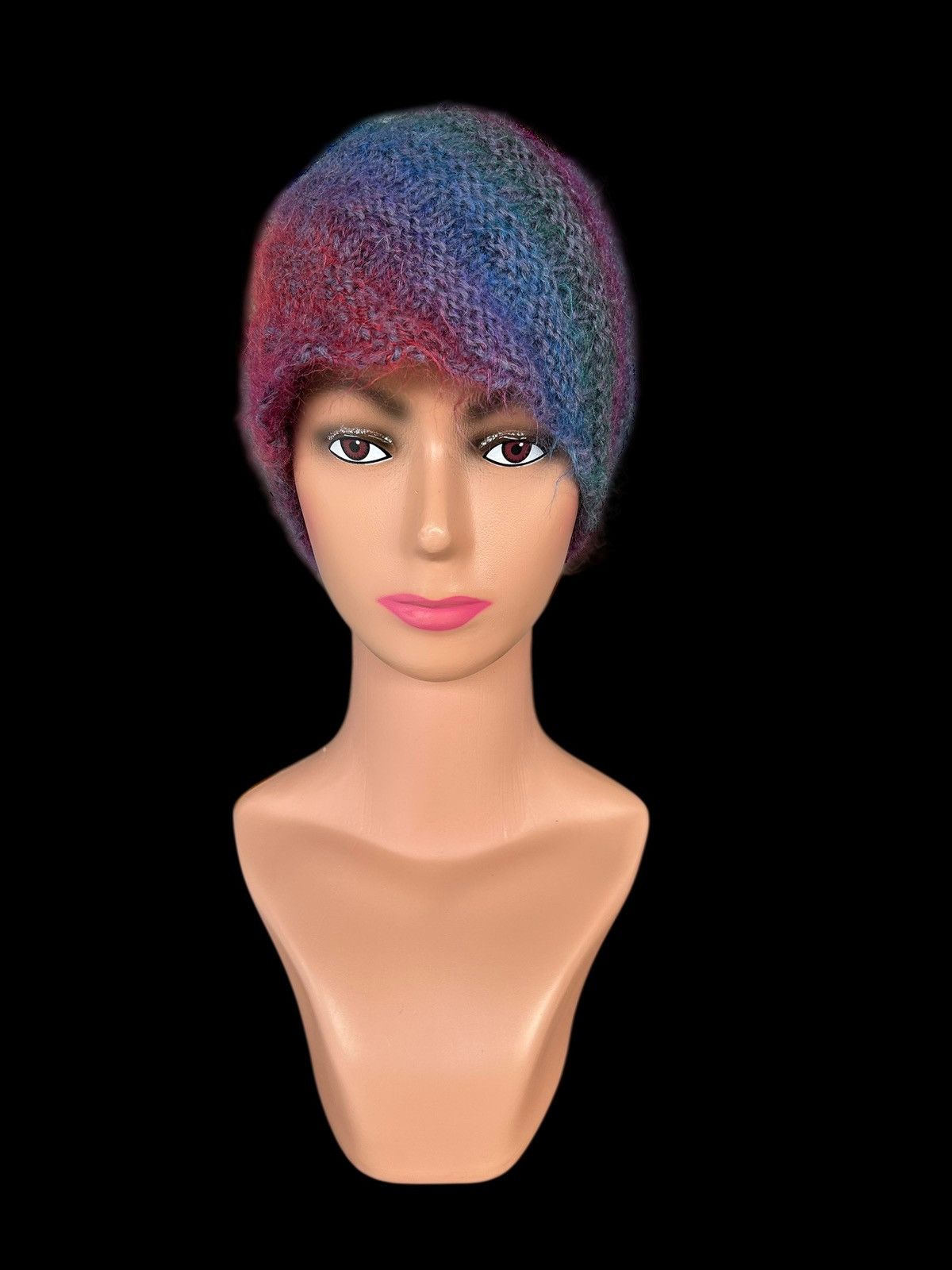 Japanese Brand × Kapital × Vintage Crochet Knitted Handmade Hairy Beanie Hats Size ONE SIZE - 4 Thumbnail
