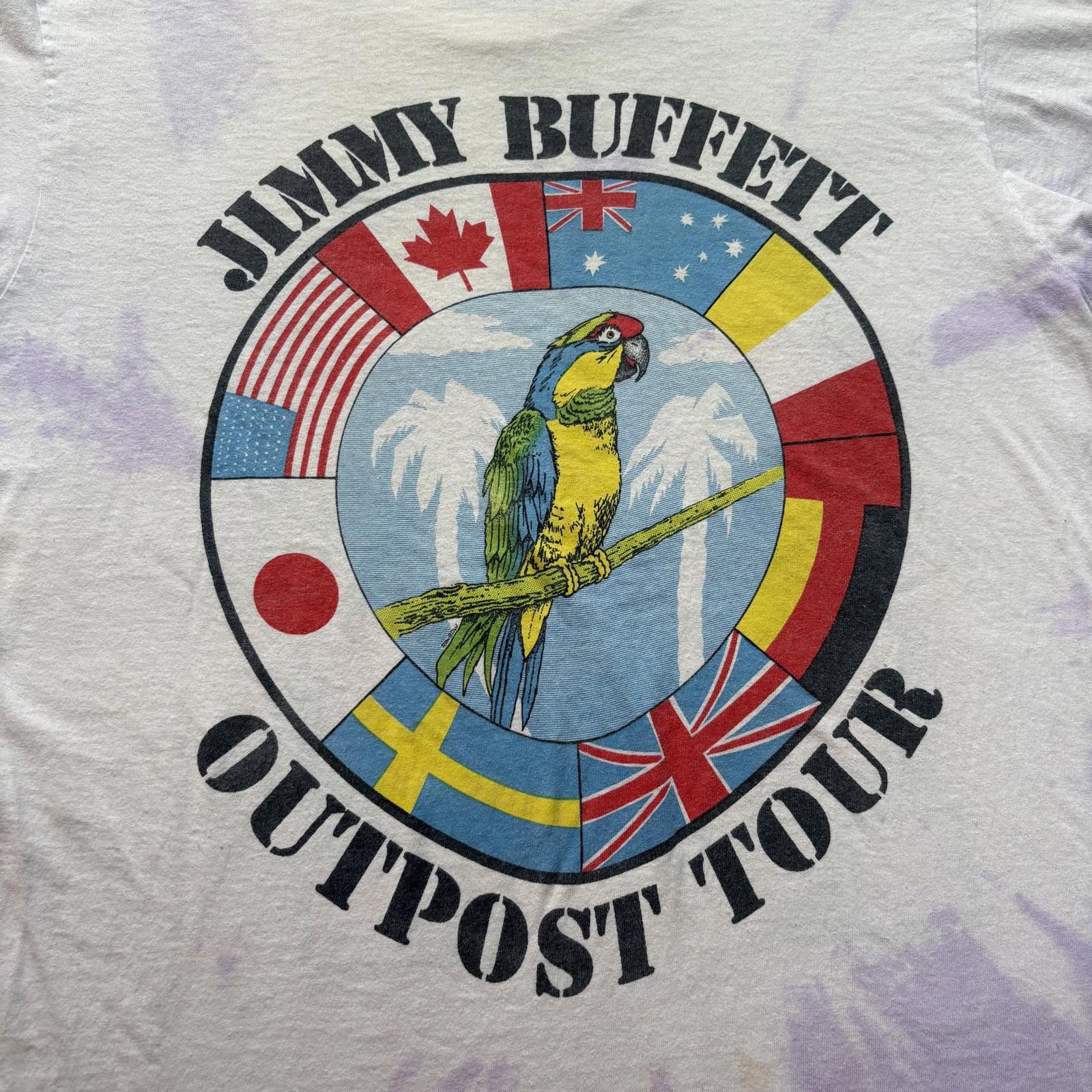Band Tees Vintage 90s Jimmy Buffett Outpost Tour Tie Dye Band Shirt Size US L / EU 52-54 / 3 - 6 Thumbnail