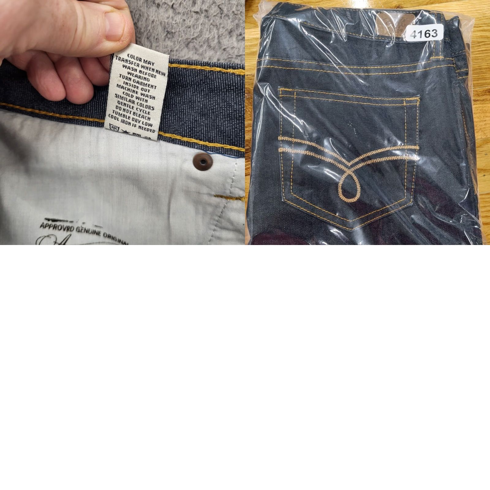 Vintage American Rag Jeans Womens 5R Blue Denim Dark Wash Stretch Embroider Pocket Size 27" / US 4 / IT 40 - 9 Thumbnail