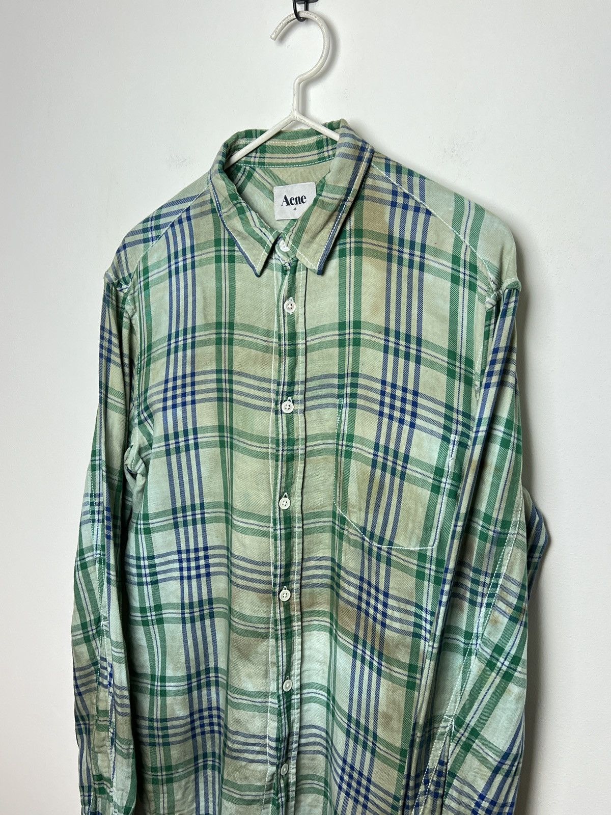Acne Studios acne vintage travis plaid flannel shirt bleached tie dye y2k Size US M / EU 48-50 / 2 - 3 Thumbnail
