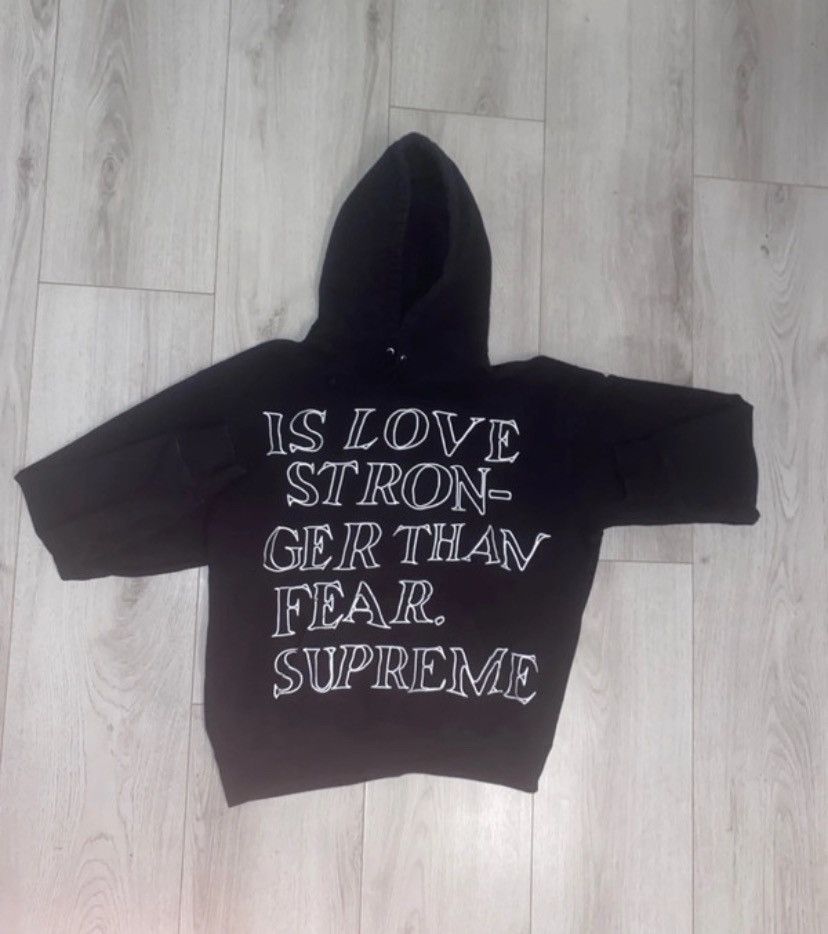 image of Cactus Plant Flea Market x Supreme Love Stronger Than Fear in Black, Men's (Size Medium)