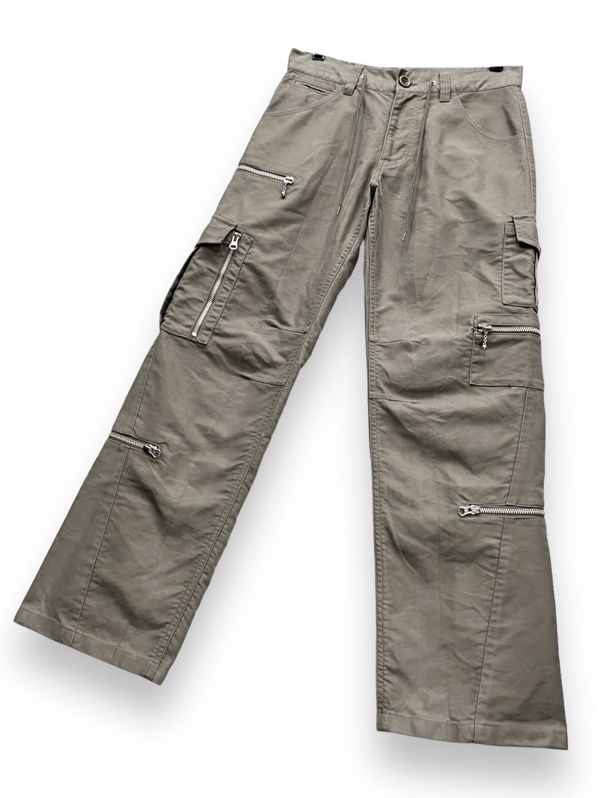 Tornado Mart 🔥FYE 12 Pocket MODERN LOVERS Punk Zippers Cargo Pants Size 29" - 7 Thumbnail