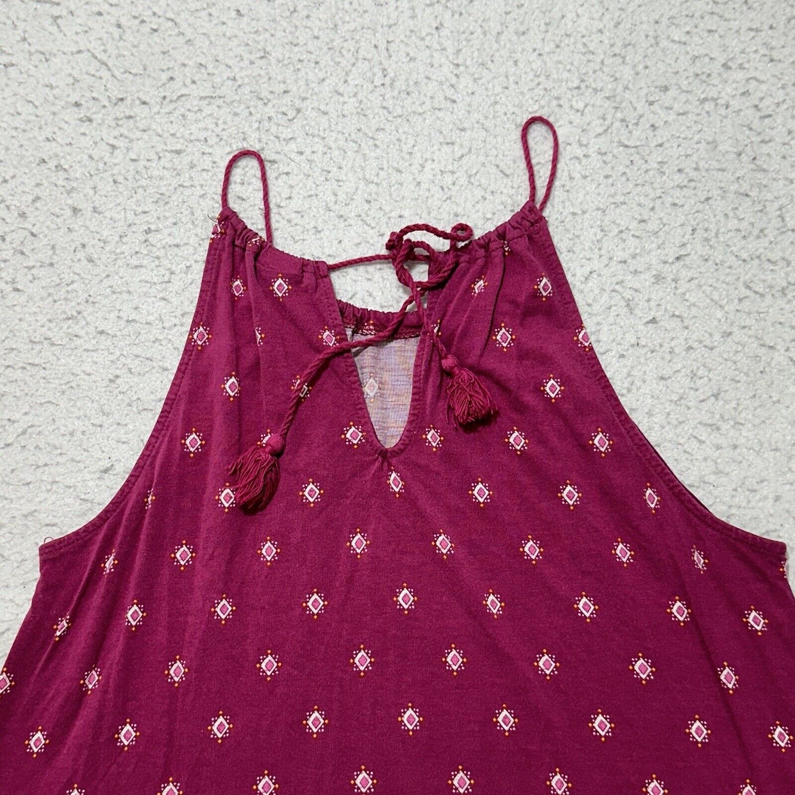 Old Navy Old Navy XS Babydoll Tank Top Berry Purple Boho Print Size XS / US 0-2 / IT 36-38 - 11 Thumbnail