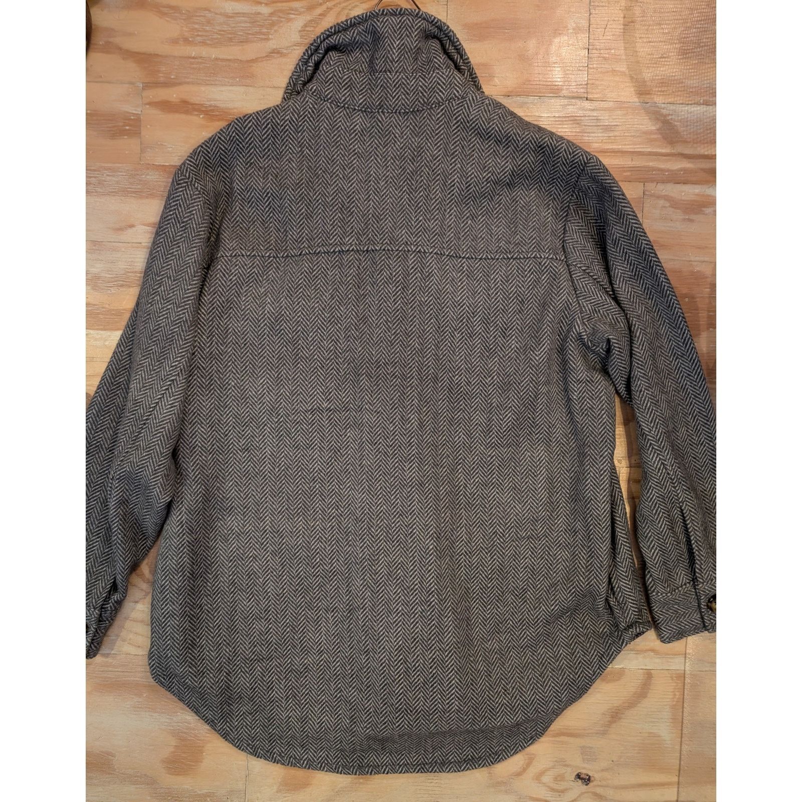 The Unbranded Brand Lds M 8-10 Time /Tru Grey & White Polyester Button Jacket Size M / US 6-8 / IT 42-44 - 6 Thumbnail