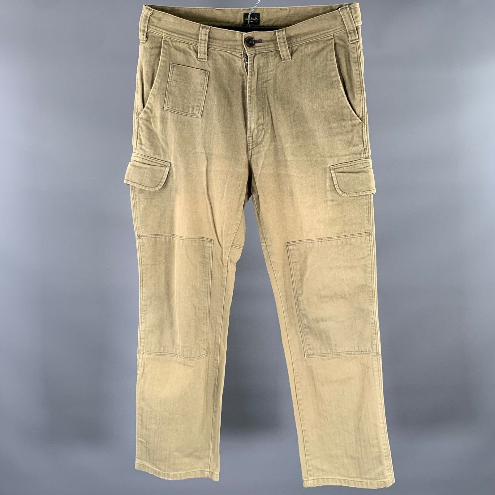 Paul Smith PAUL SMITH JEANS Size 30 Khaki Herringbone Cargo Pants Size US 30 / EU 46 - 1 Thumbnail