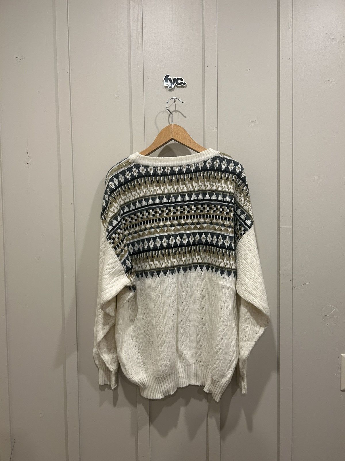 Vintage Vintage 90s Coogi Style Fine Line 3D Knit Sweater Size US L / EU 52-54 / 3 - 4 Thumbnail