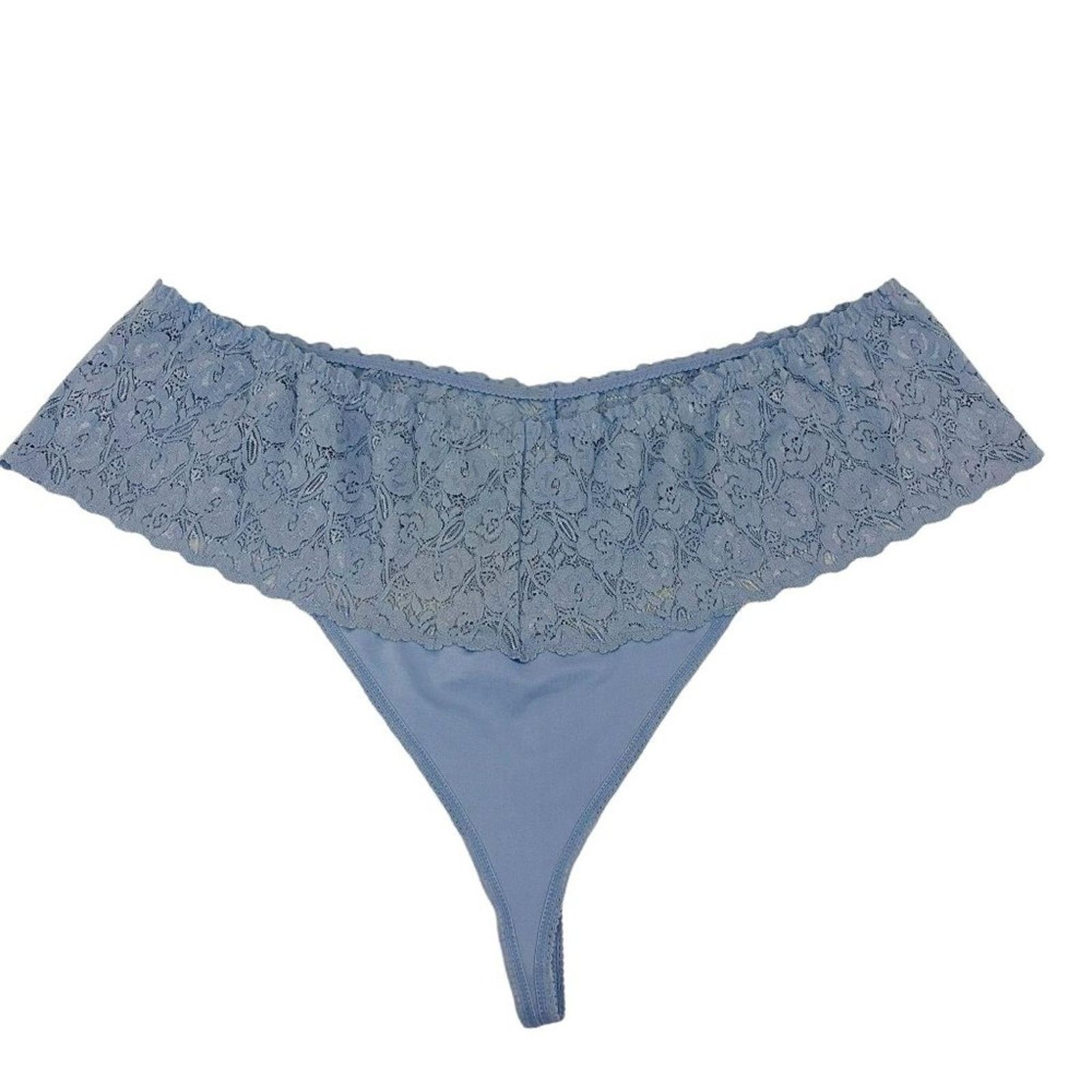 Avenue Body Pale Blue Lace Waist Thong Panty Womens 30/32