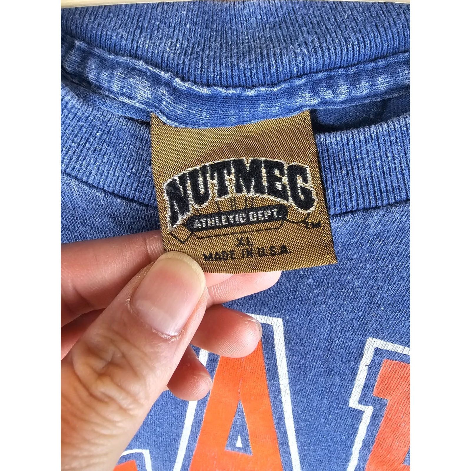 NFL VINTAGE CHICAGO BEARS NFL NUTMEG SINGLE STITCH BLUE T-SHIRT XLARGE XL T-Shirt Mens Nike Size US XL / EU 56 / 4 - 4 Thumbnail