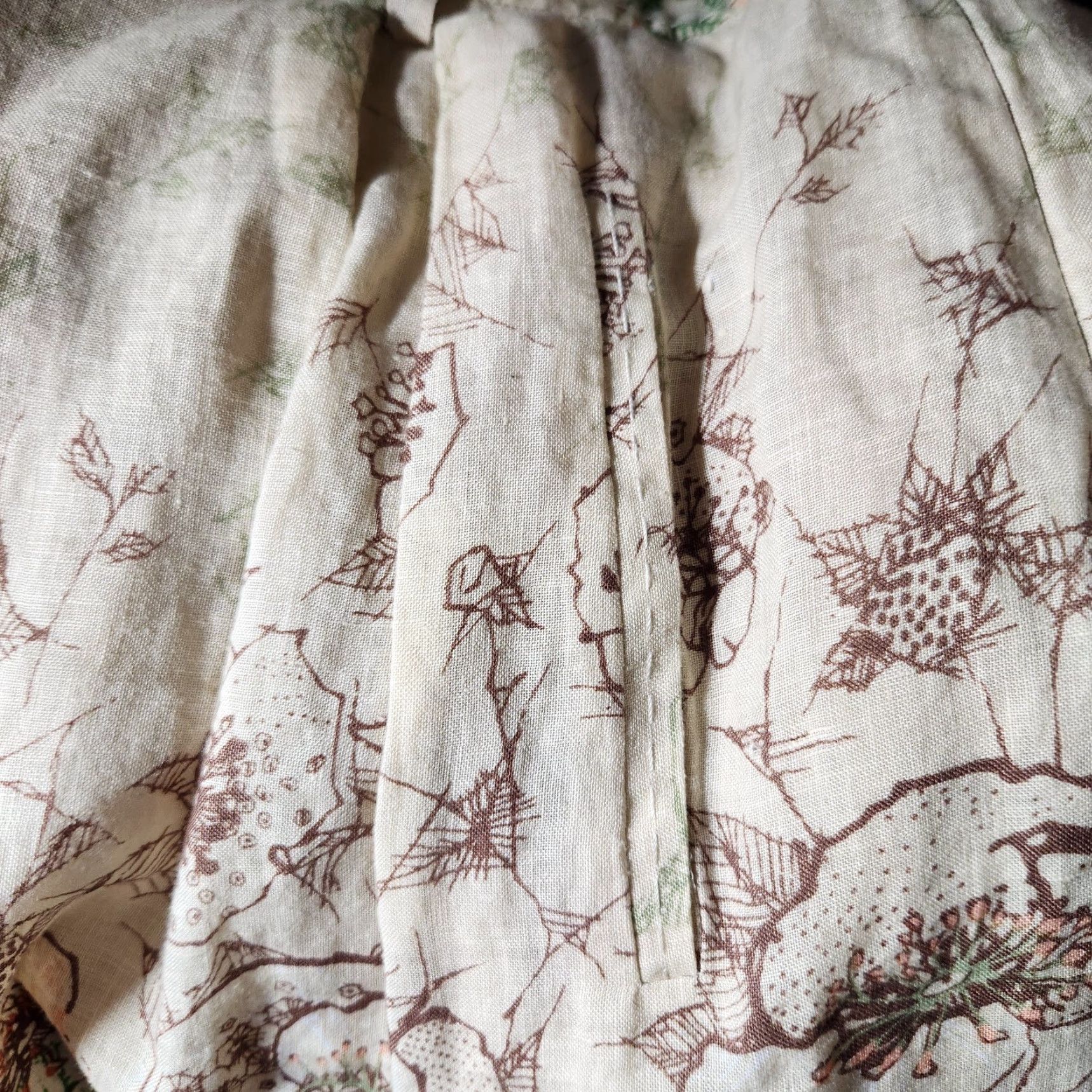 Elie Tahari Elie Tahari Skirt 100% Linen Beige Floral Embroidered Flare-Size 12 Womens Knee Length Bohemian, Flower, Art, Beach Size 34" / US 12 / IT 48 - 4 Thumbnail