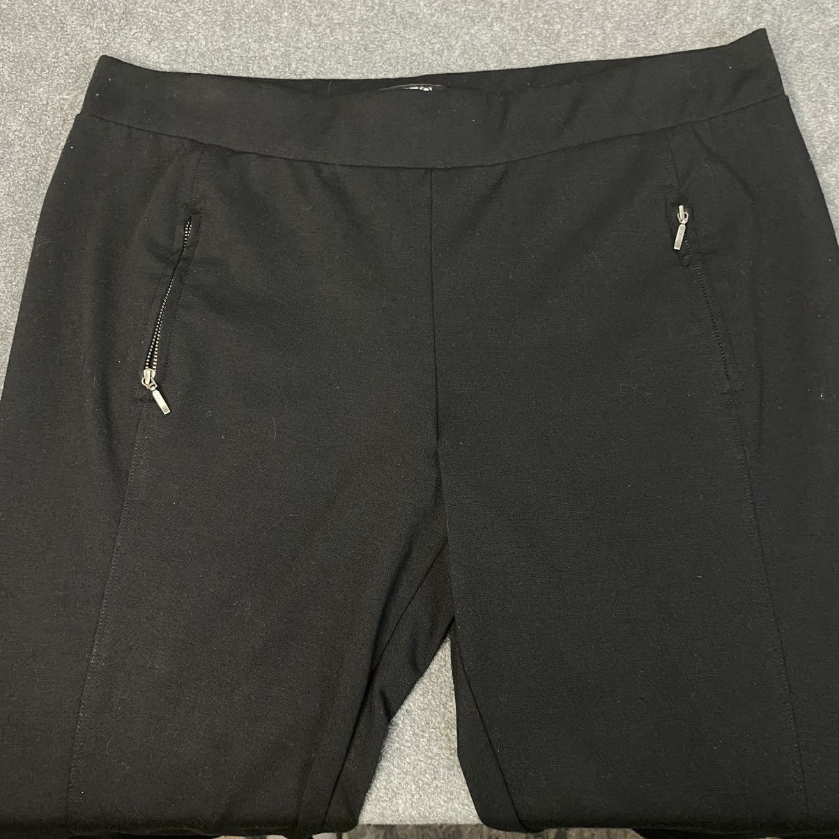 Apt. 9 Apt 9 Pull On Pants Womens Black Modern Fit Stretchy XL Size 37" - 4 Thumbnail