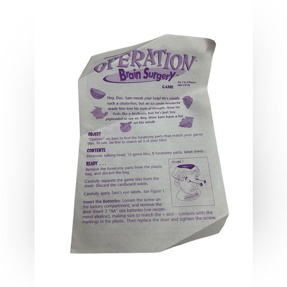 Designer Vintage 2001 Milton Bradley Operation Brain Surgery Game Size ONE SIZE - 10 Thumbnail