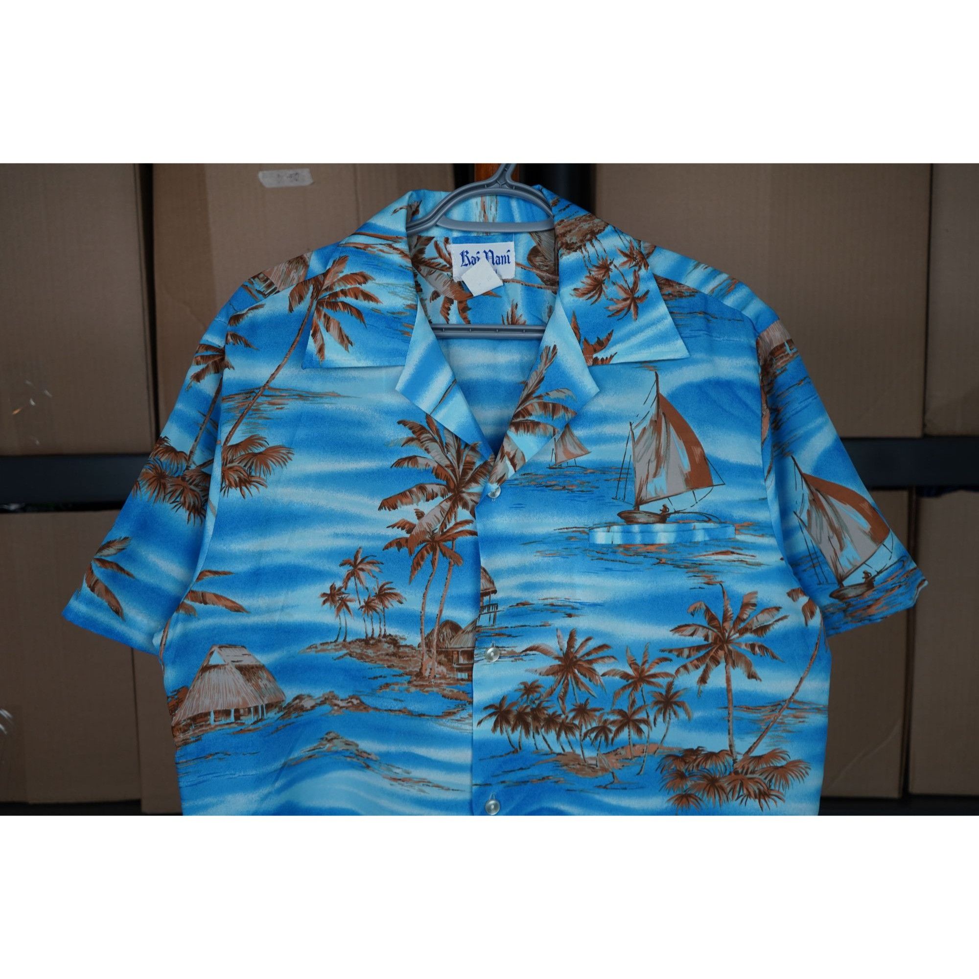 Vintage 90s Rai Nani Hawaii Light Blue Vintage Hawaiian Shirt L #368 Size US L / EU 52-54 / 3 - 3 Thumbnail