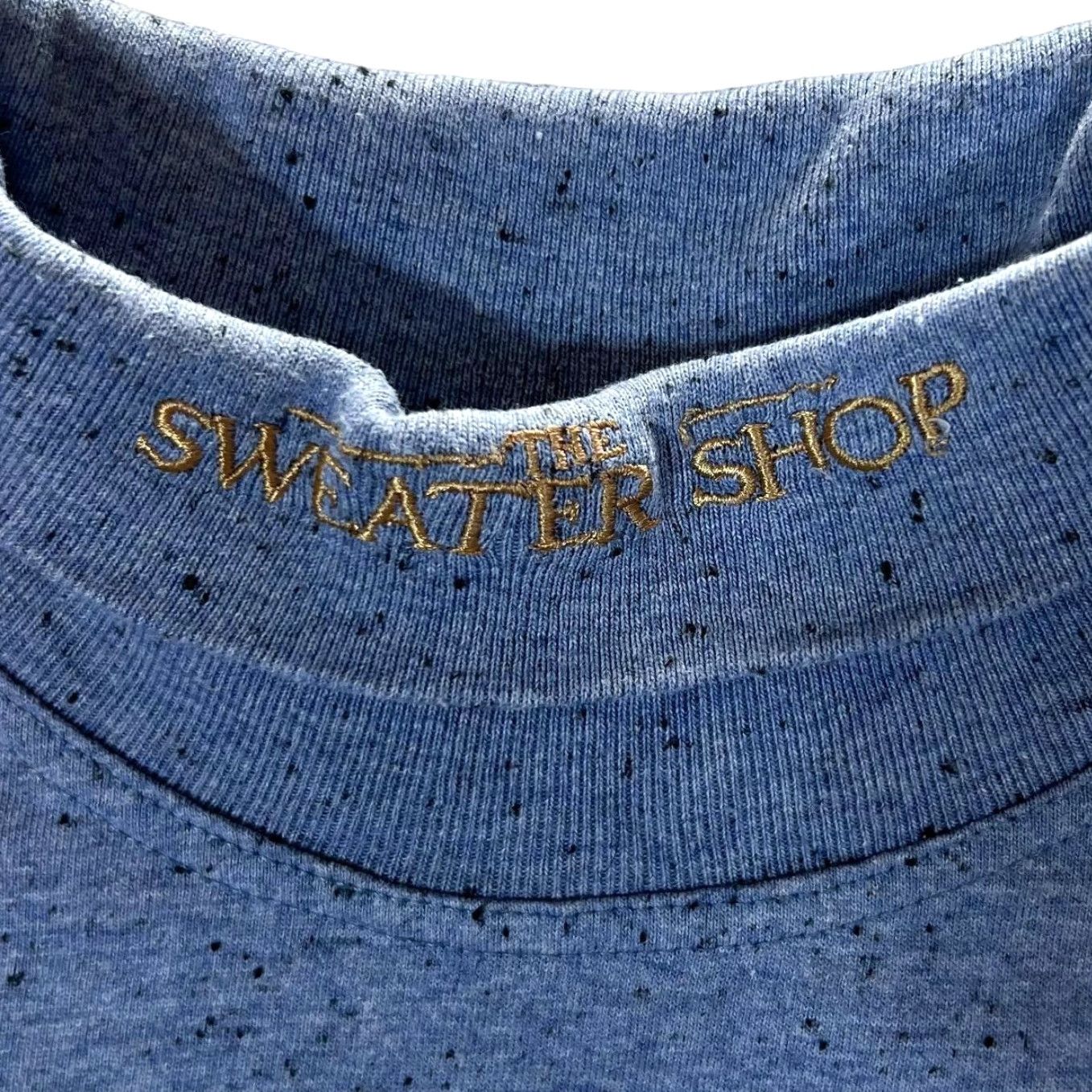 Vintage VINTAGE THE SWEATER SHOP Long Sleeve Turtle Roll Neck Sweatshirt Top XL Blue Flecked Mens Pullover Size US XL / EU 56 / 4 - 3 Thumbnail
