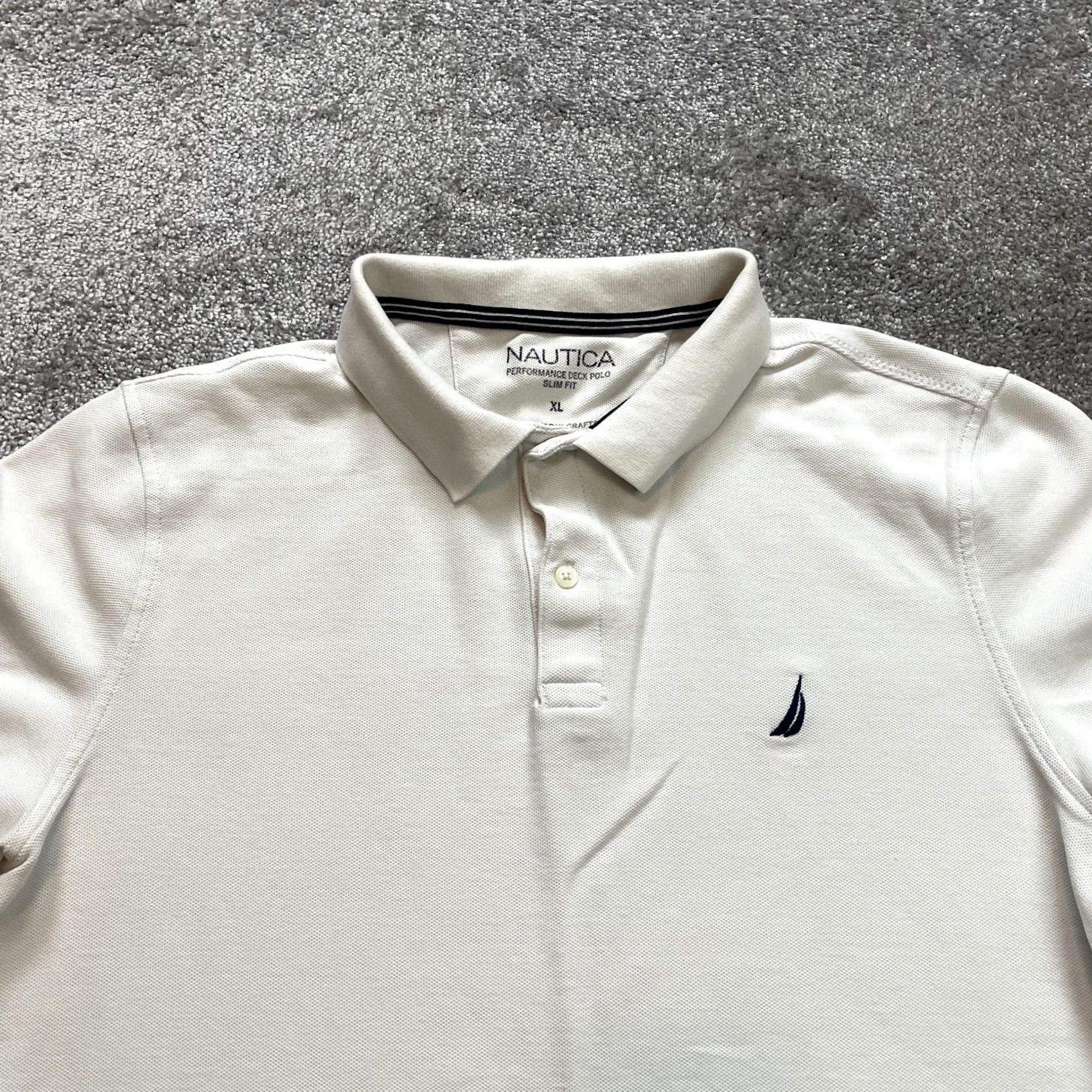 Nautica Nautica Polo Shirt Mens XL White Slim Fit Preppy Golf Rugby Top Shirt Size US XL / EU 56 / 4 - 2 Thumbnail