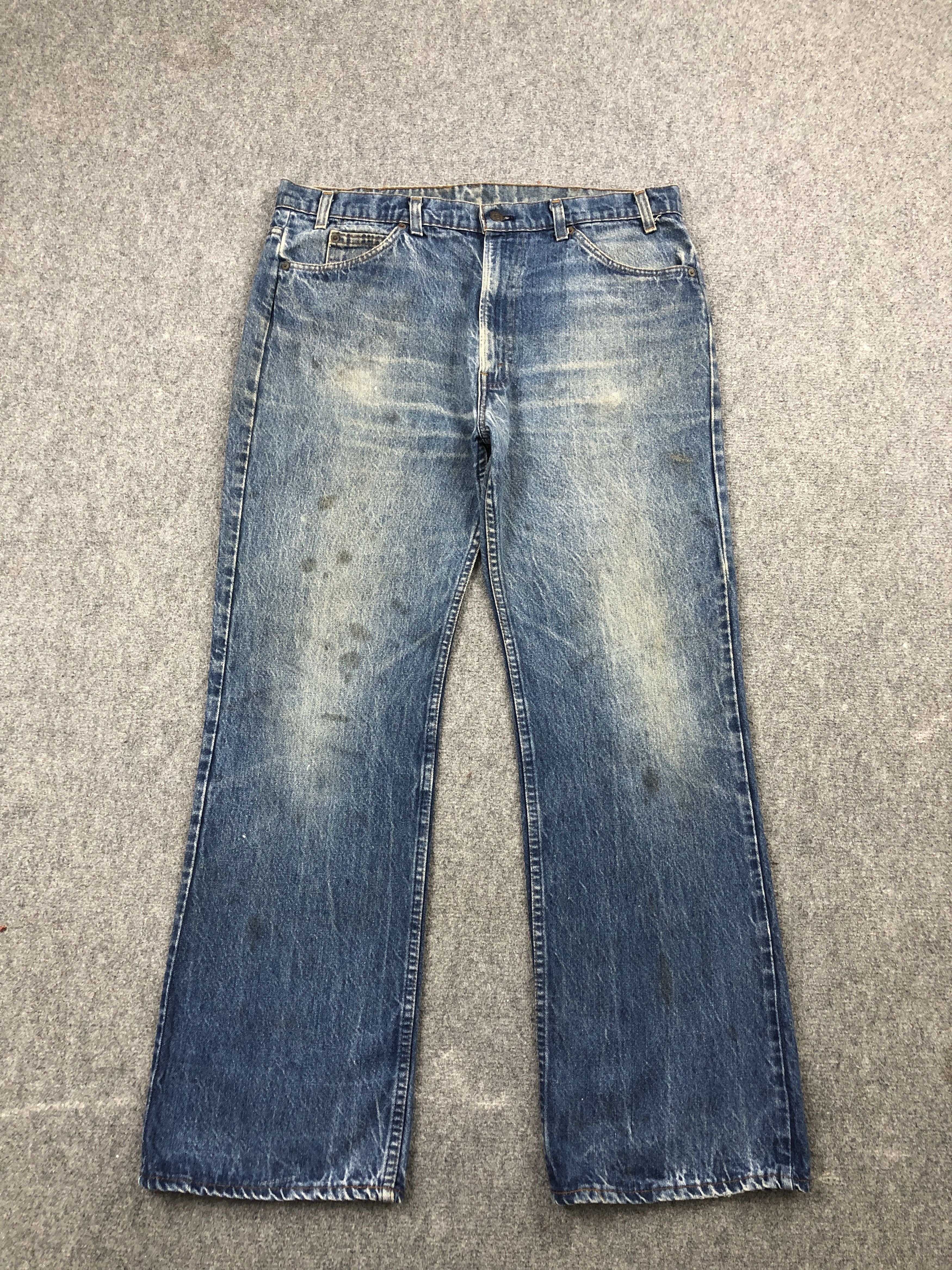 Levi's Vintage 80s Levis 517 Flared Bootcut Orange Tab Jeans DP2428 Size US 37 - 1 Thumbnail