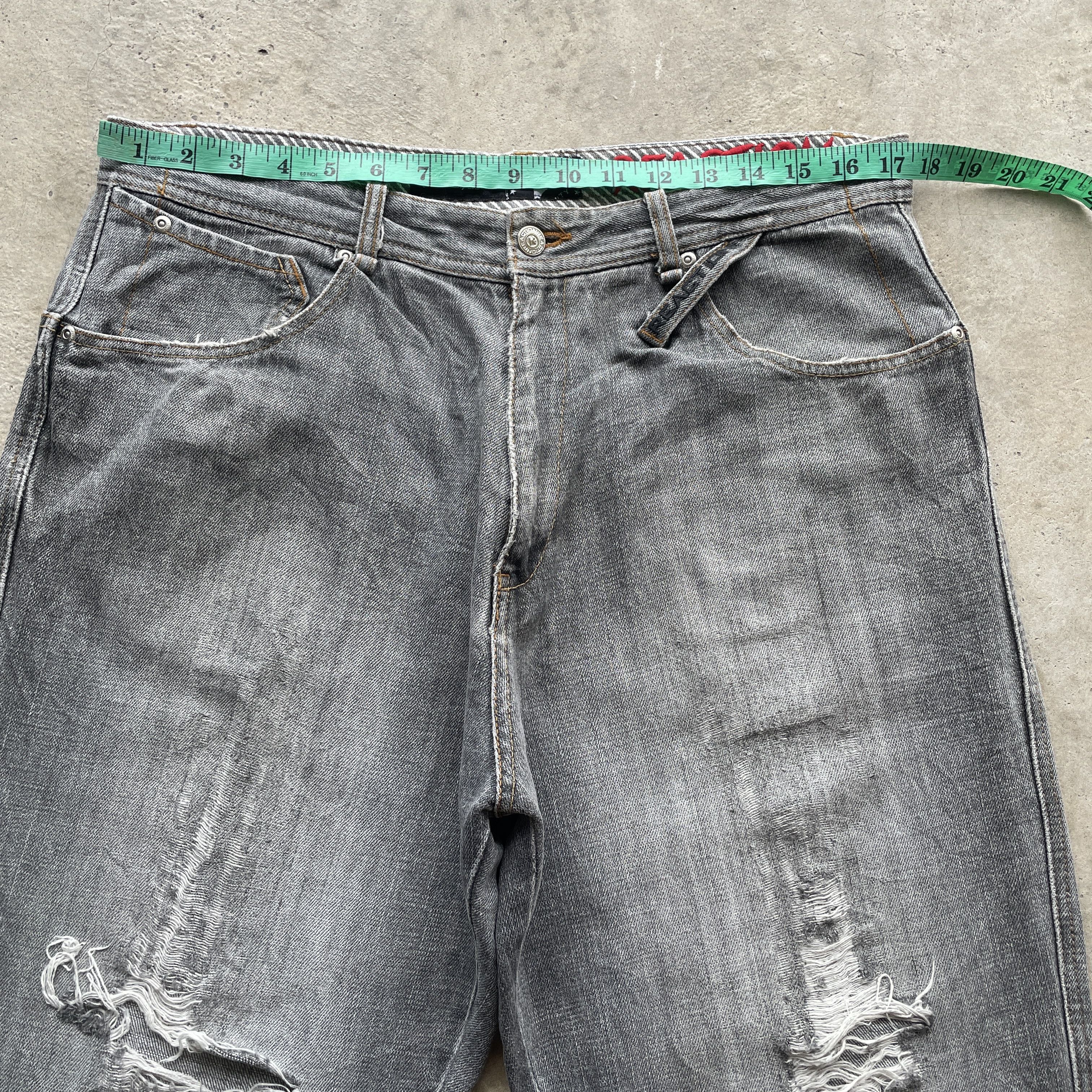 Japanese Brand W35 VINTAGE JAPAN REACTION FADED GREY BAGGY JEANS PANTS Size US 35 - 6 Thumbnail