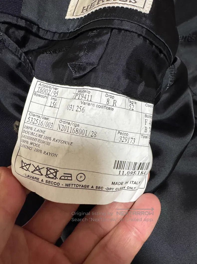 Hermes Hermes Trench coat, 100% wool, dark blue Size 52R - 8 Thumbnail