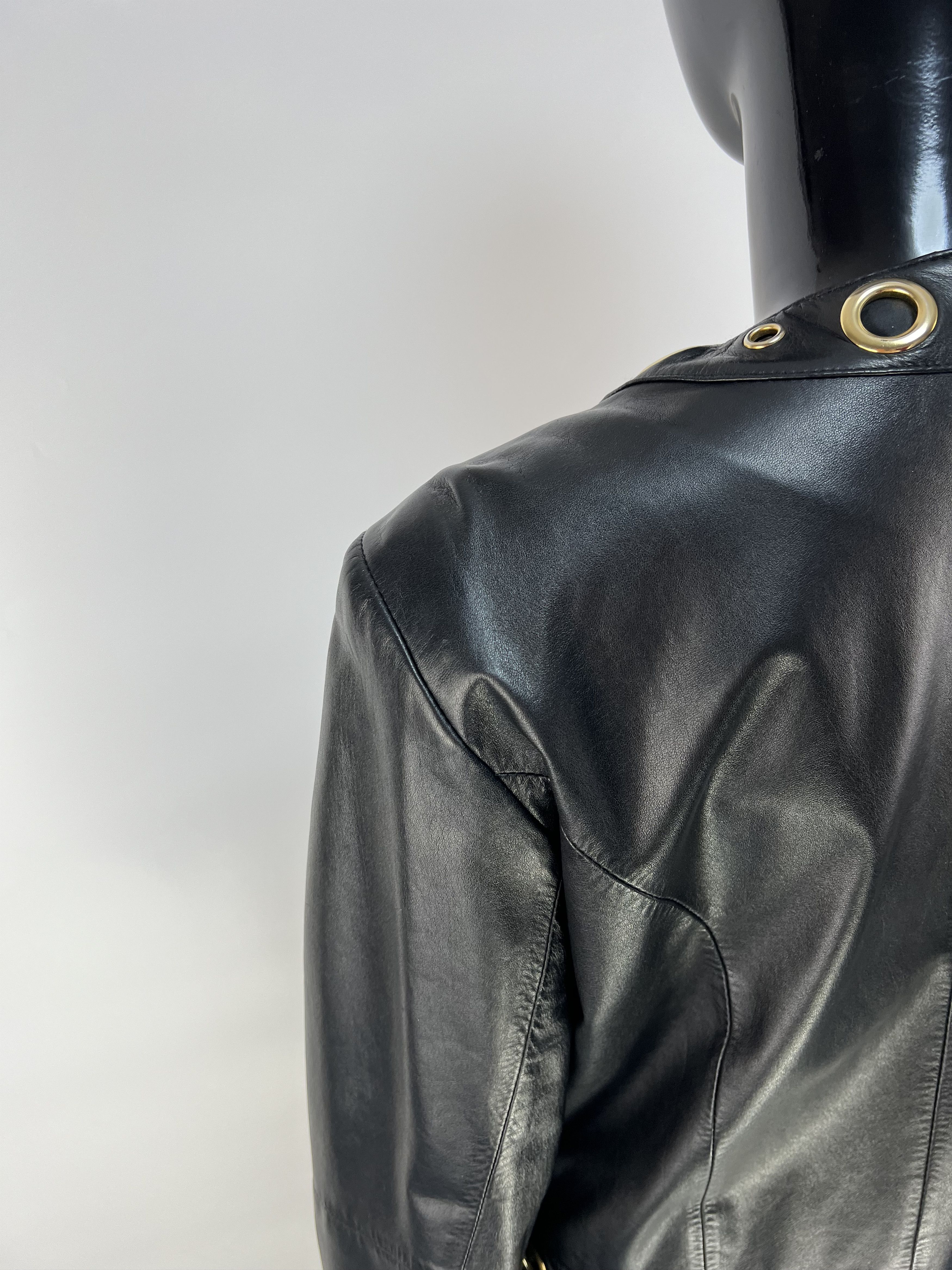 Vintage 80s Rare Vintage Dino’z Women’s Leather Jacket Size IT 44 Size M / US 6-8 / IT 42-44 - 10 Thumbnail