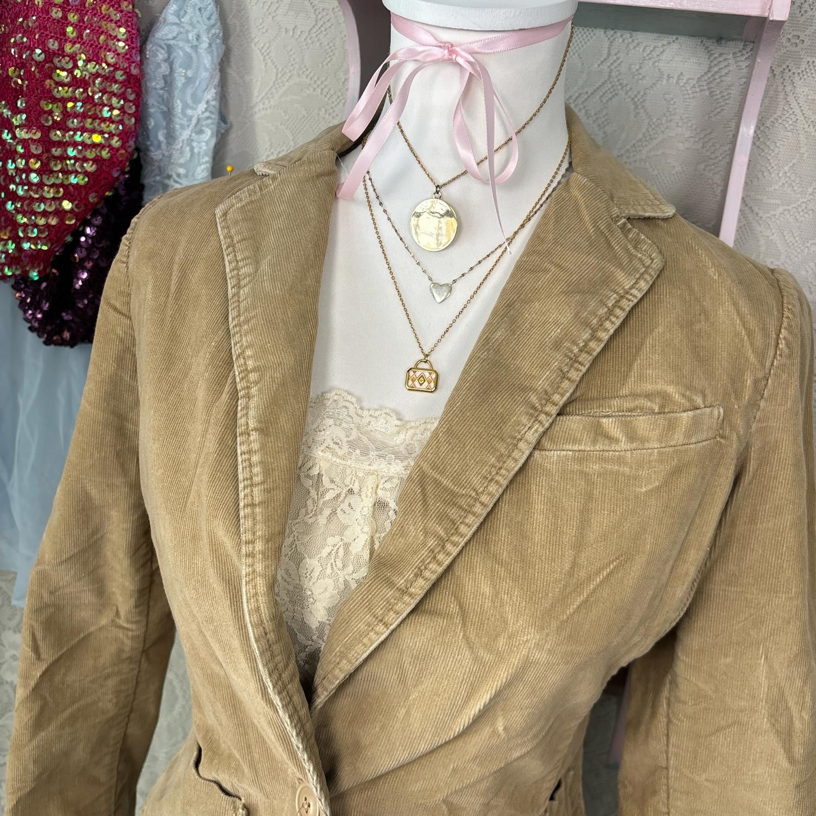 Gap y2k corduroy fitted button up jacket Size XS / US 0-2 / IT 36-38 - 4 Thumbnail
