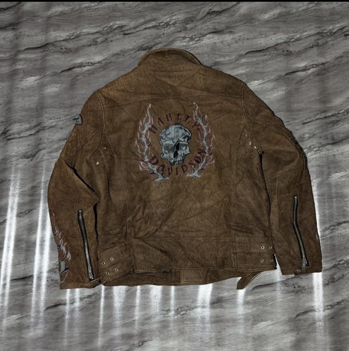 Harley Davidson Y2K VINTAGE HARLEY DAVIDSON SUEDE Size US M / EU 48-50 / 2 - 3 Thumbnail