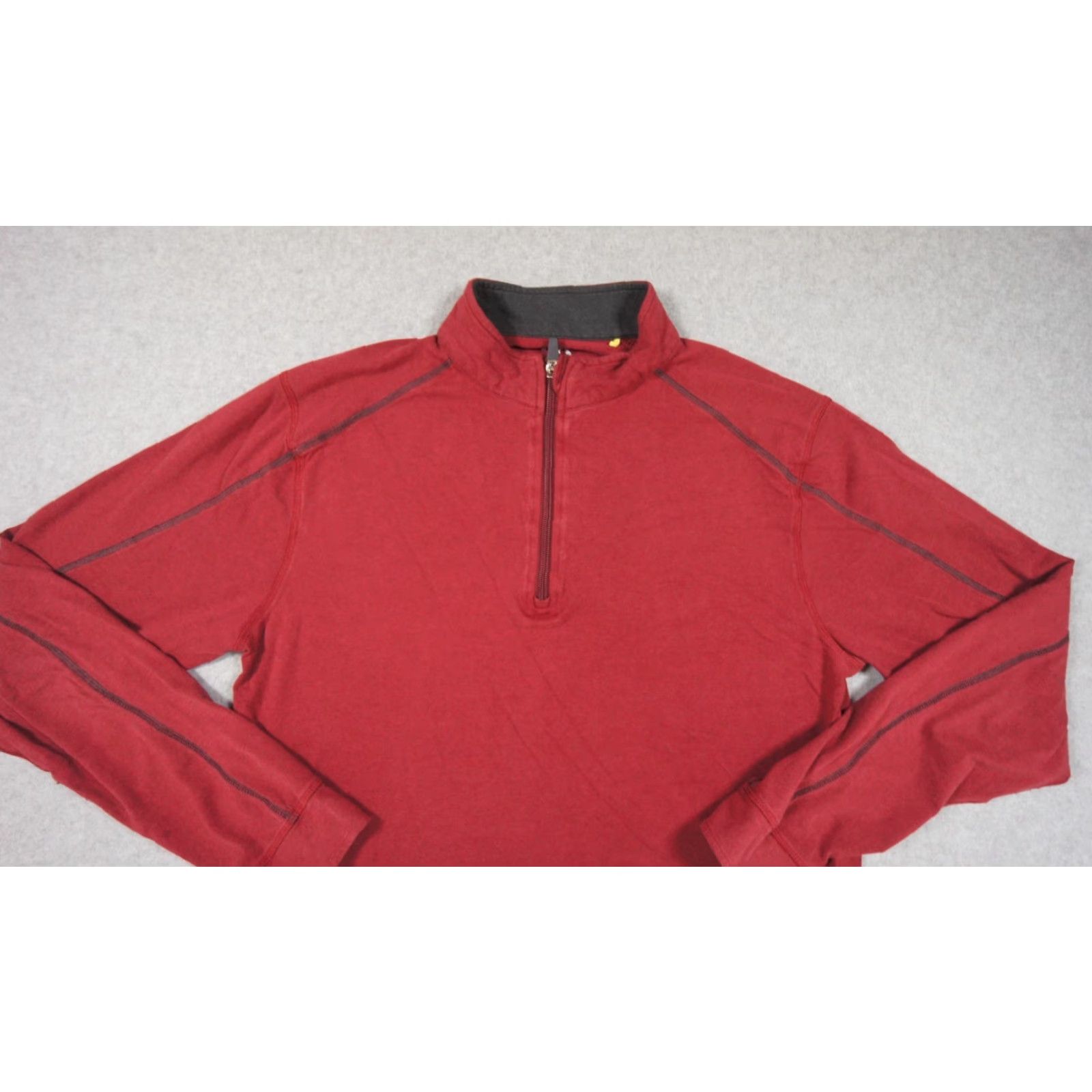 Vintage VINTAGE TASC Performance Shirt Mens Medium Red Long Sleeve 1/4 Zip Outdoor Bamboo Blend shirt Mens M Red 1/4 Zip Outdoor Built-In Logo Size US M / EU 48-50 / 2 - 2 Thumbnail