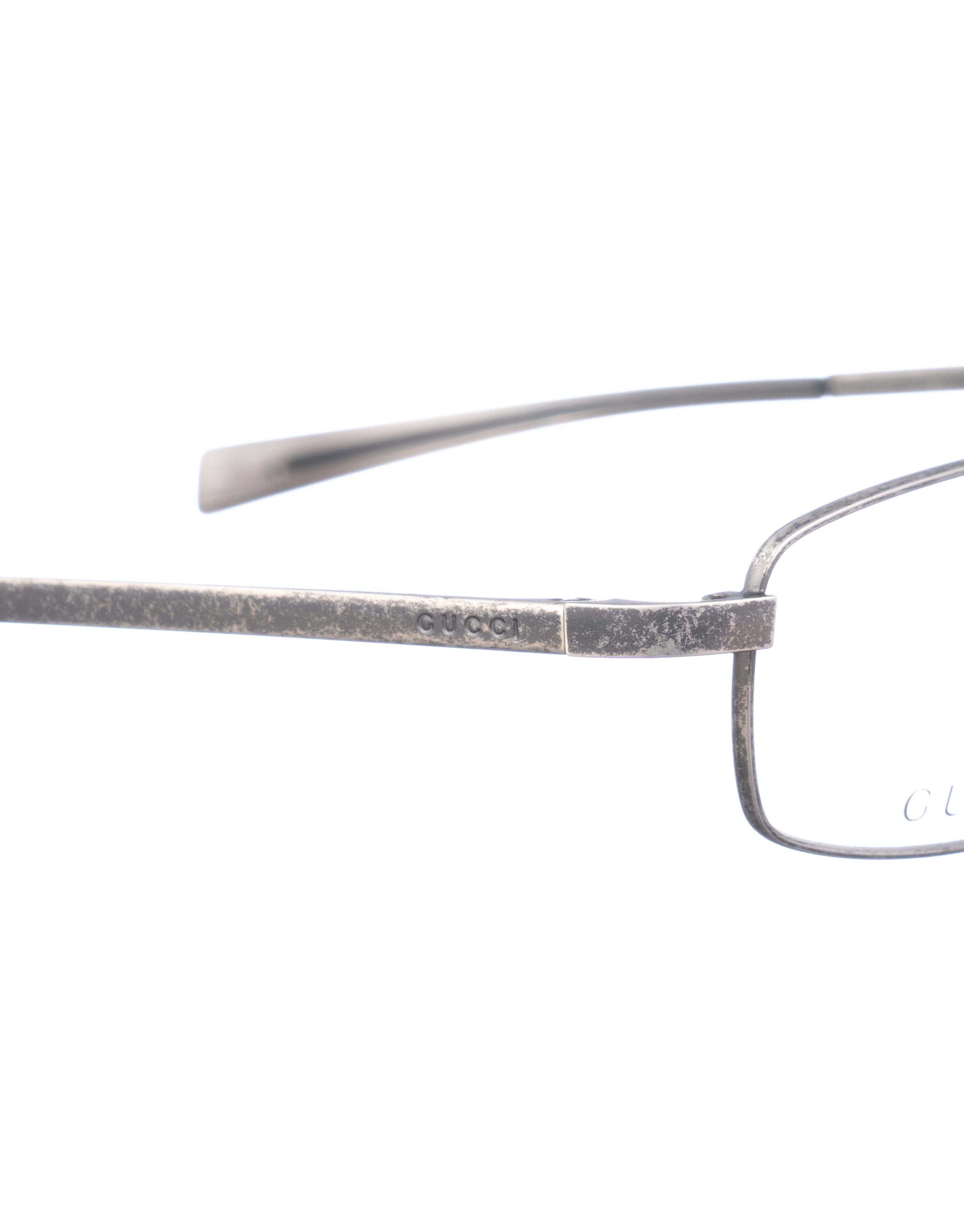 Gucci Gucci 00s Brushed Steel Style Rectangular Glasses Size ONE SIZE - 1 Thumbnail