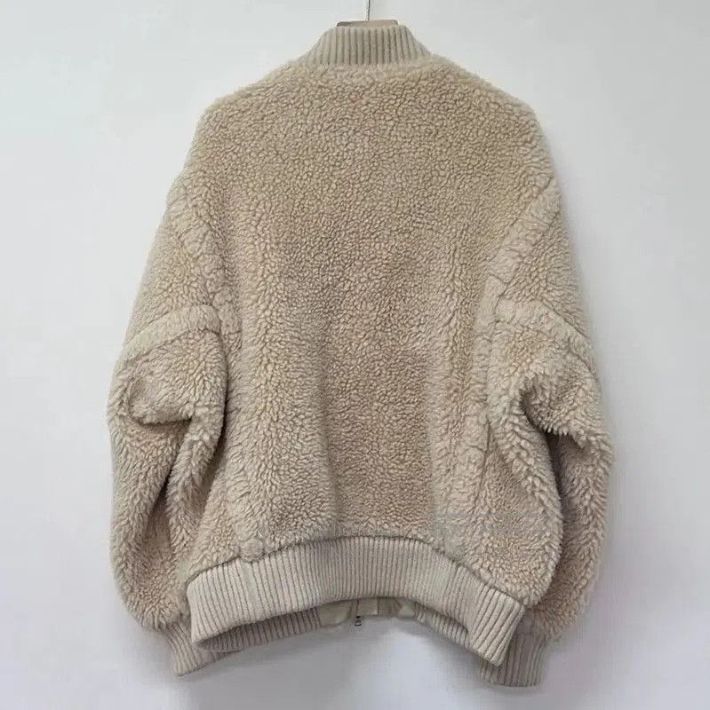Max Mara MaxMara Beige Shearling Women's Cotton Jacket . Size M / US 6-8 / IT 42-44 - 2 Thumbnail