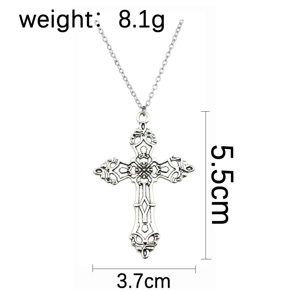 Jewelry Vintage Crosses Pendant Necklace Goth Jewelry Y2K Size ONE SIZE - 5 Thumbnail