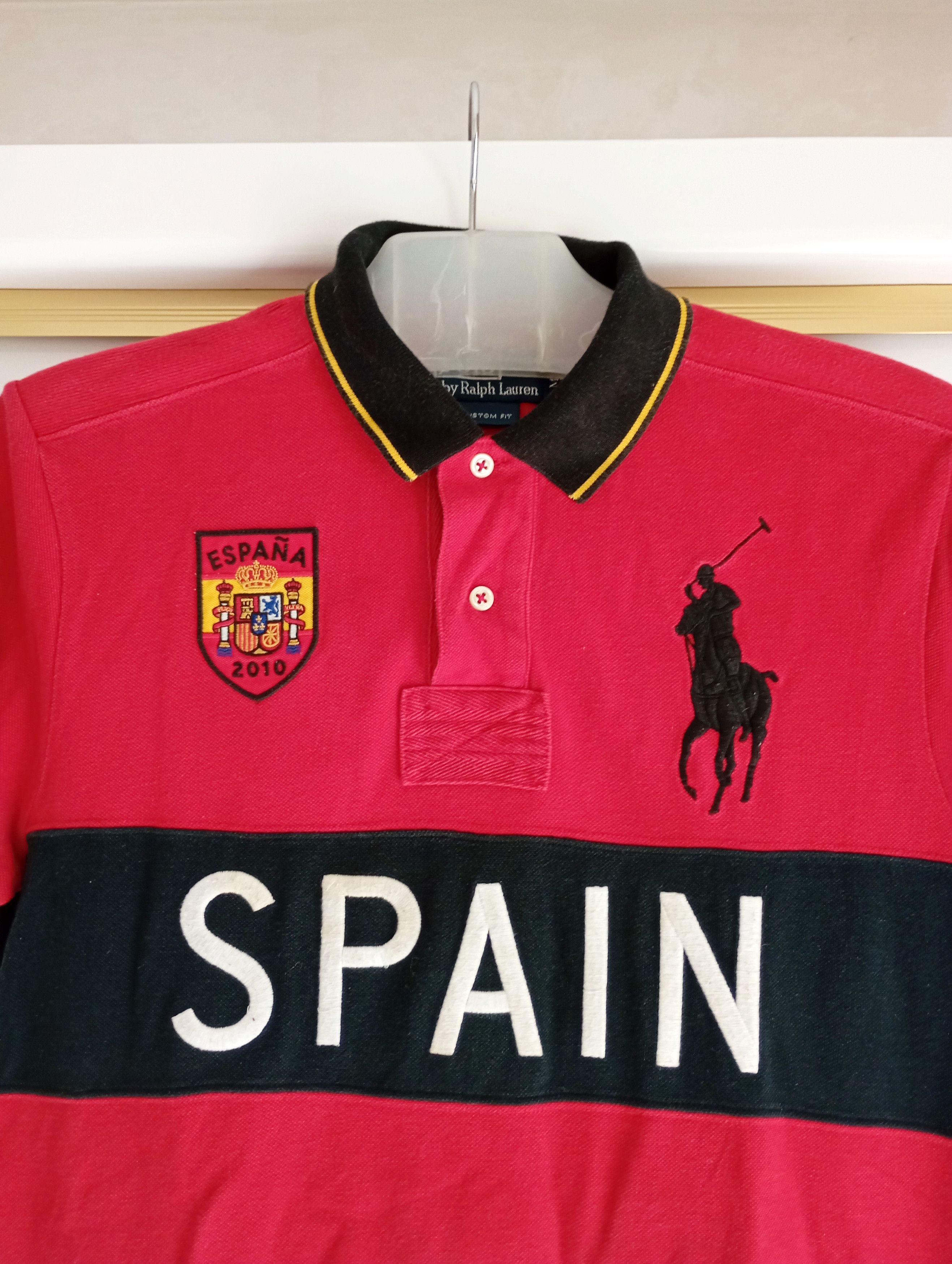 Polo Ralph Lauren 90s Vintage SPAIN #10 Rugby POLO Ralph Lauren Tshirt Size US M / EU 48-50 / 2 - 2 Thumbnail