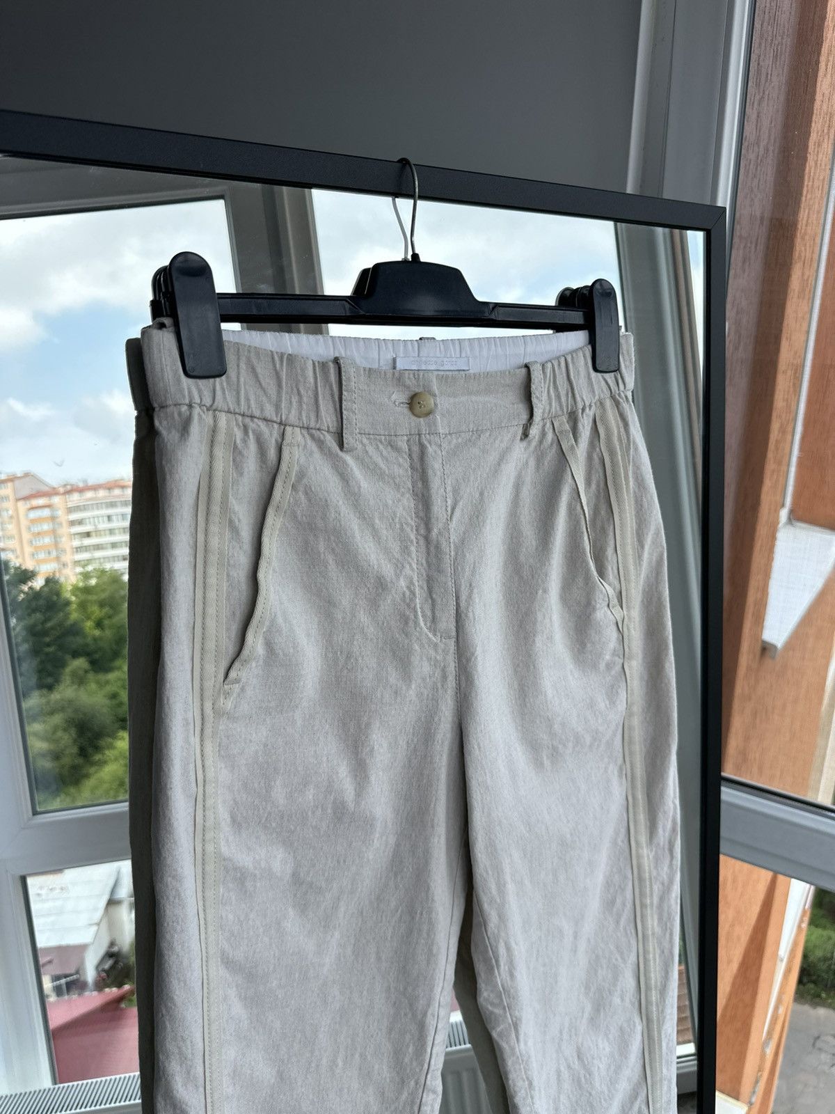 Annette Gortz Annette Görtz Beige Linen Blend Trousers Size 34 Minimalist Size 25" / US 0 / IT 36 - 2 Thumbnail