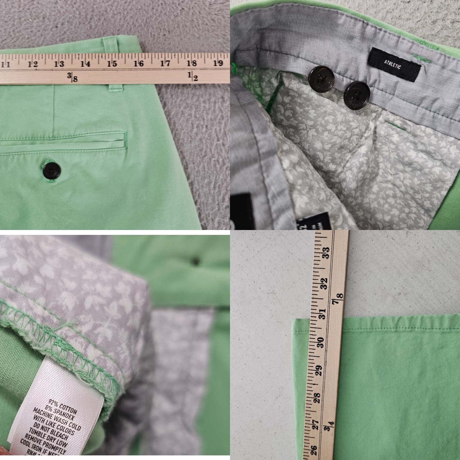 Bonobos Bonobos Pants Mens 31x31 Green Athletic Fit Cotton Stretch Chino Size US 31 - 8 Thumbnail