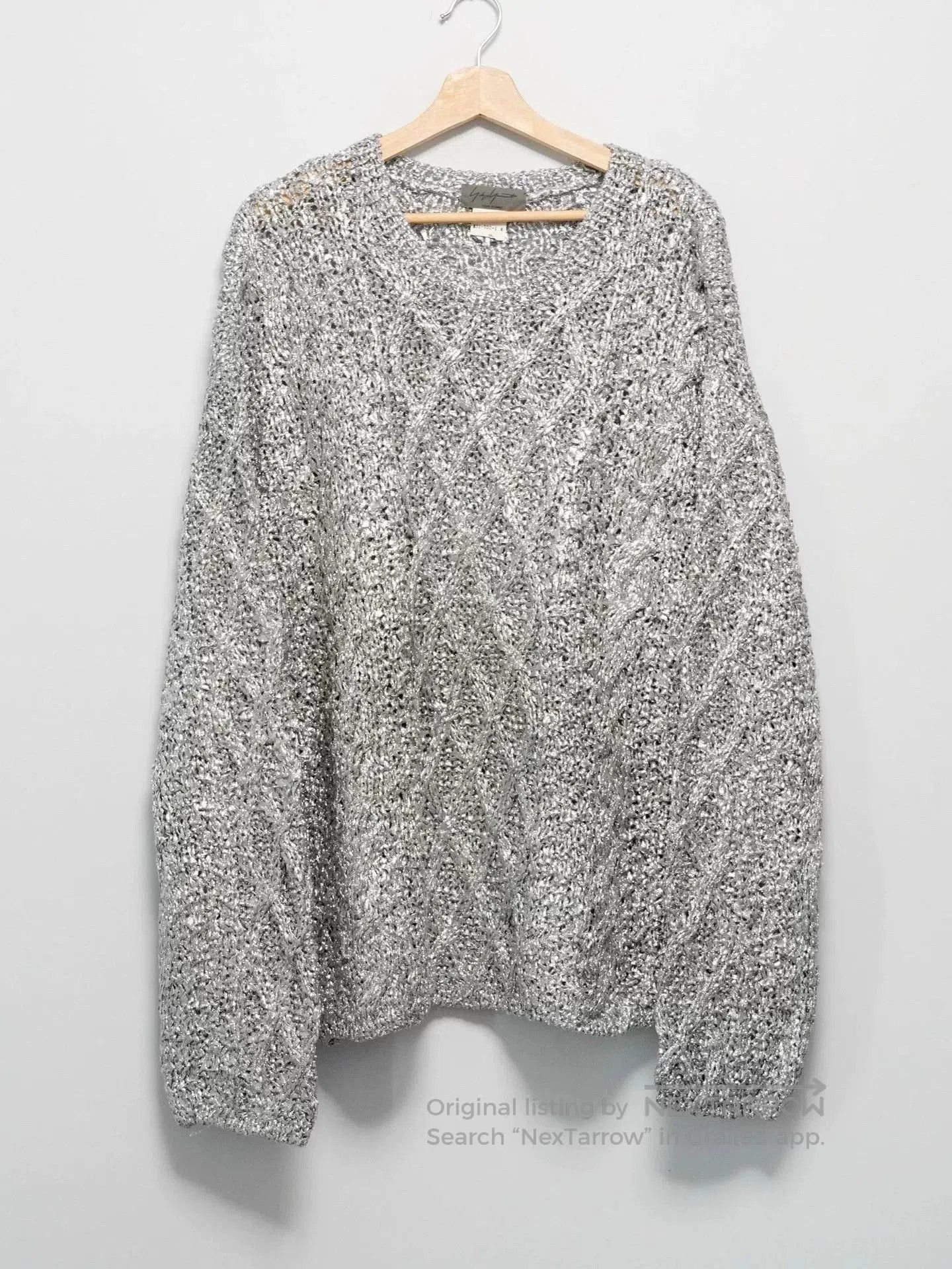 Yohji Yamamoto Yohji Yamamoto 80s Shimmer Diamond Knit Sweater. Size US M / EU 48-50 / 2 - 1 Thumbnail