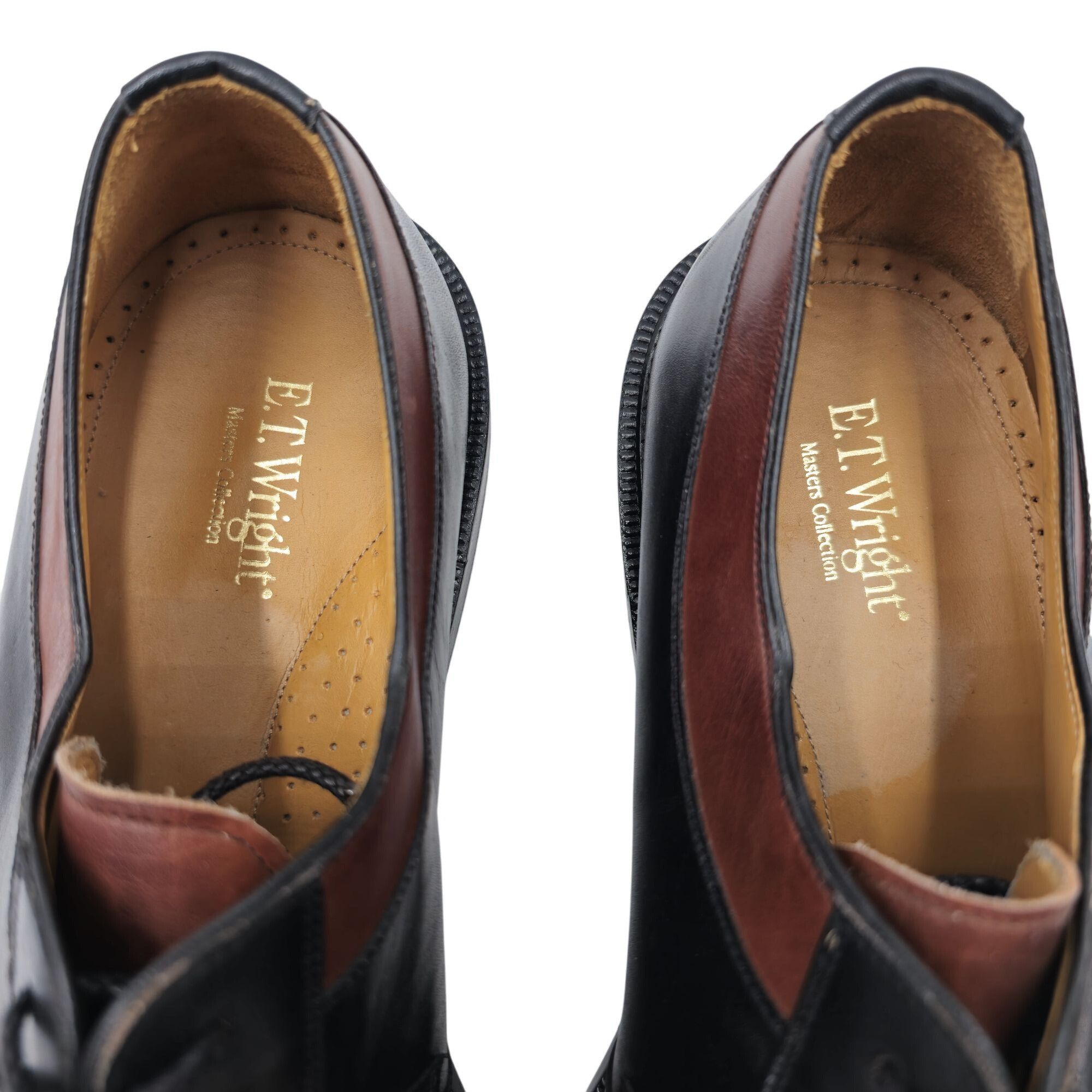 E.T. Wright E.T. Wright Mens 11.5 Black Brown Leather Dress Shoes Master Size US 11.5 / EU 44-45 - 8 Thumbnail