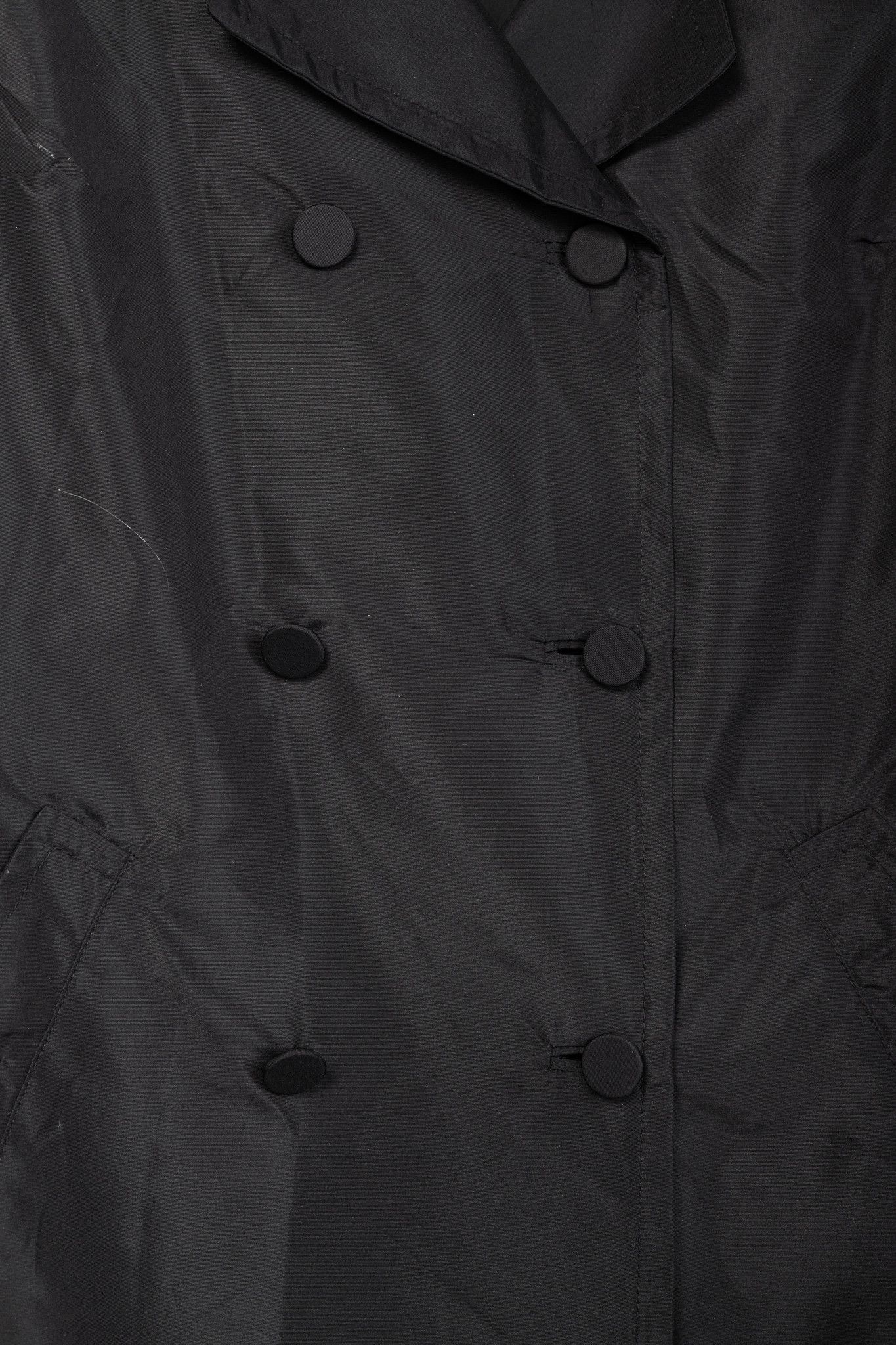 Prada Prada Black Silk-Taffeta Belted Double-Breasted Trench Coat Size S / US 4 / IT 40 - 9 Thumbnail