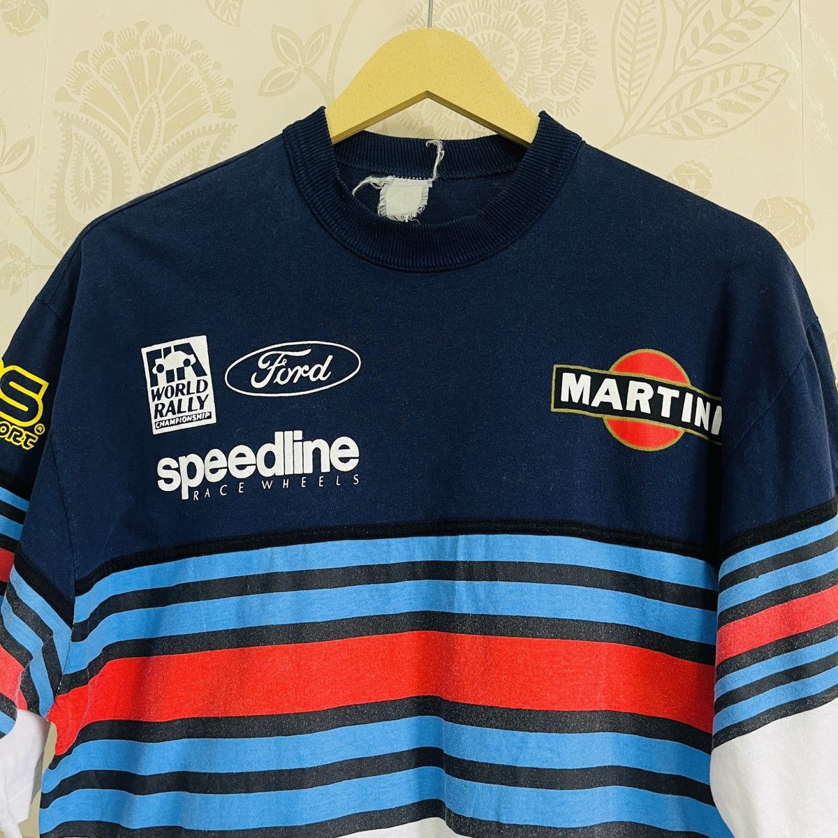 Ford × Pirelli × Vintage Vintage Ford Martini Racing Blue White TShirt Size US M / EU 48-50 / 2 - 16 Thumbnail