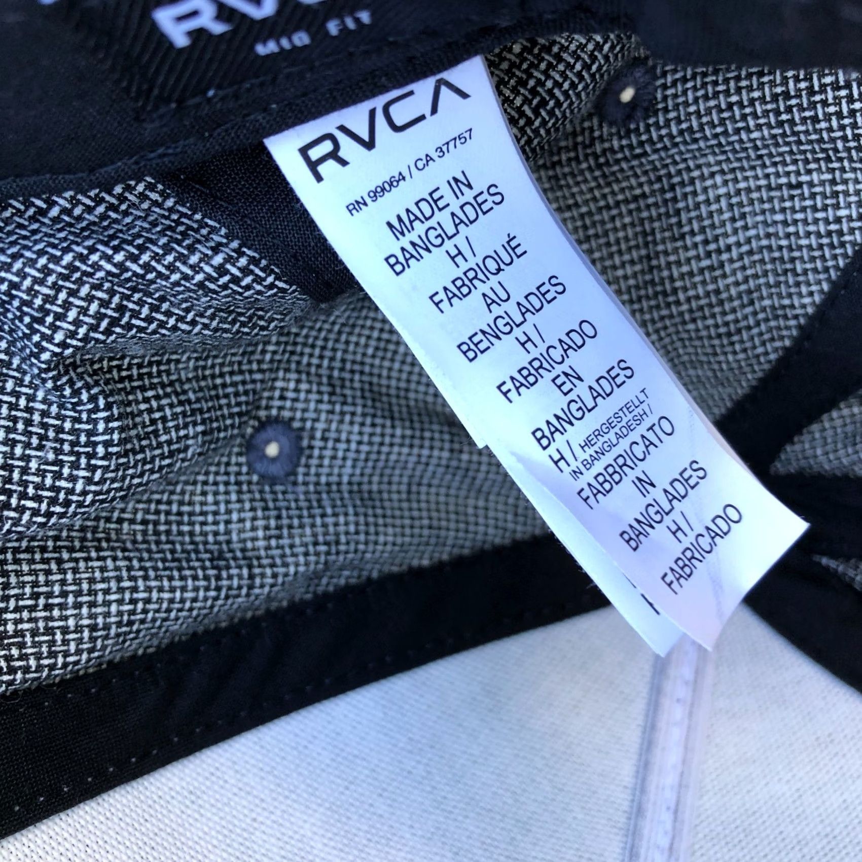 RVCA RVCA Classic Snapback Hat Men's One Size Adjustable Cap Mid Fit Gray Black/Grey Snapback Adjustable Cotton Hat Mens One Size RVCA Classic Snapback Hat Size ONE SIZE - 6 Thumbnail