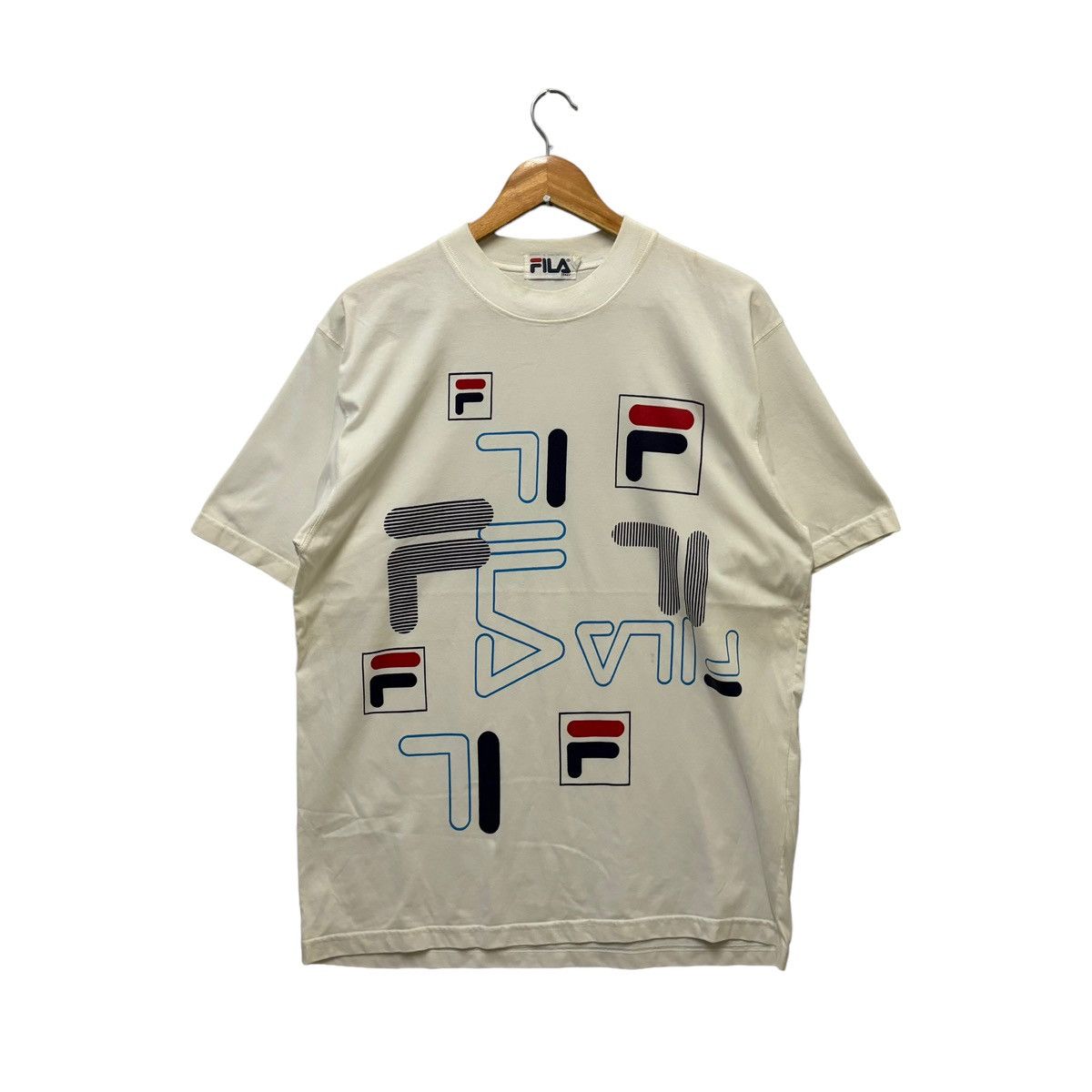 Fila × Vintage Vintage Fila Multi Logo Sportswear Tshirt Size US L / EU 52-54 / 3 - 1 Thumbnail