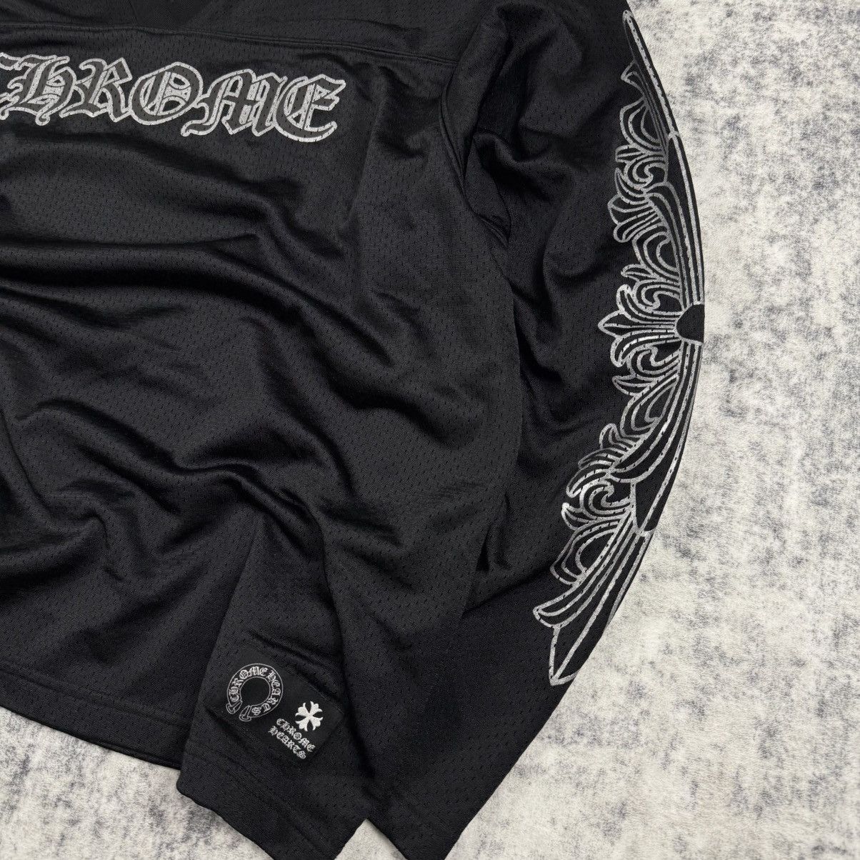 Chrome Hearts Chrome Hearts Long Sleeve Mesh ‘Black’ Jersey Size US XL / EU 56 / 4 - 3 Thumbnail