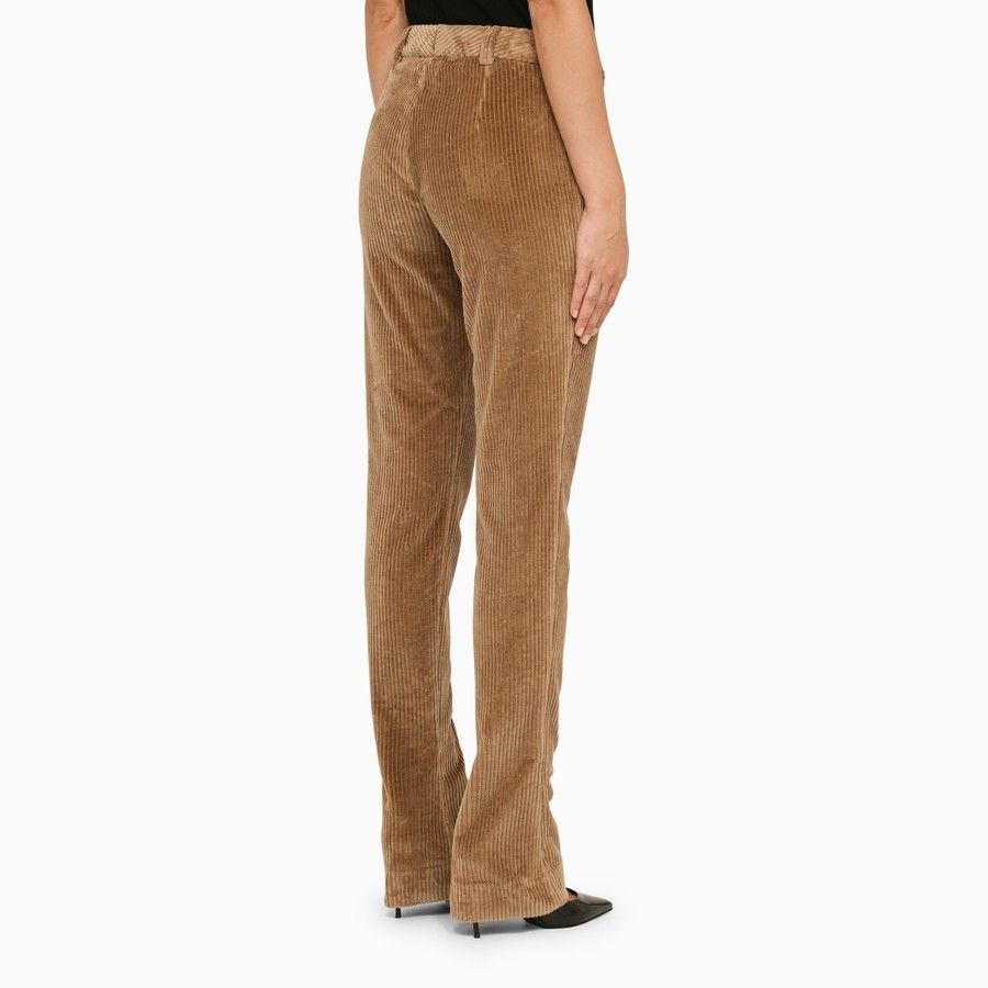Dolce & Gabbana o1d2blof0824 Valvet Trousers in Sand Size 28" / US 6 / IT 42 - 4 Thumbnail