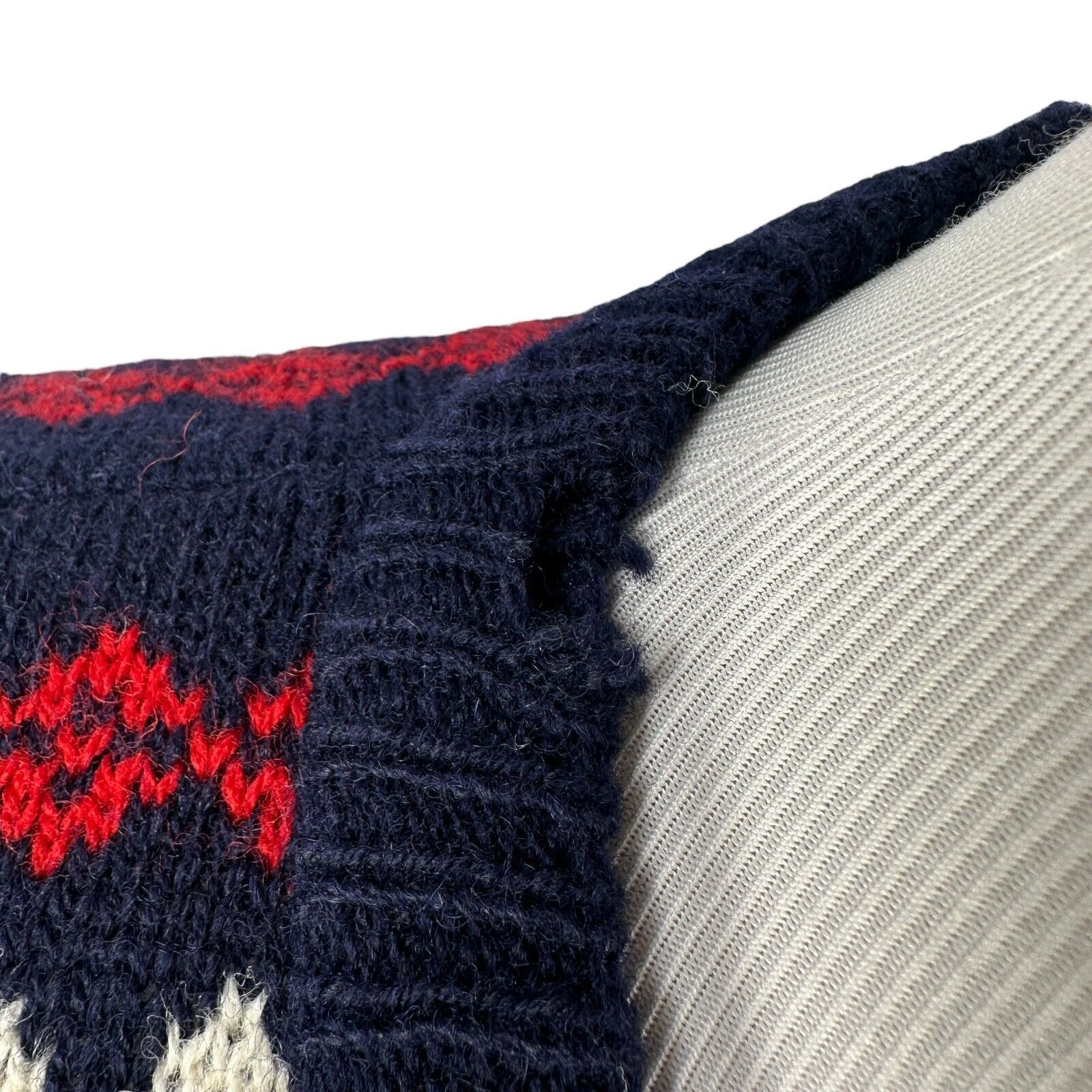 Other Vintage Rauma Cardigan Sweater Men's Medium Blue Red Wool Size US M / EU 48-50 / 2 - 11 Thumbnail