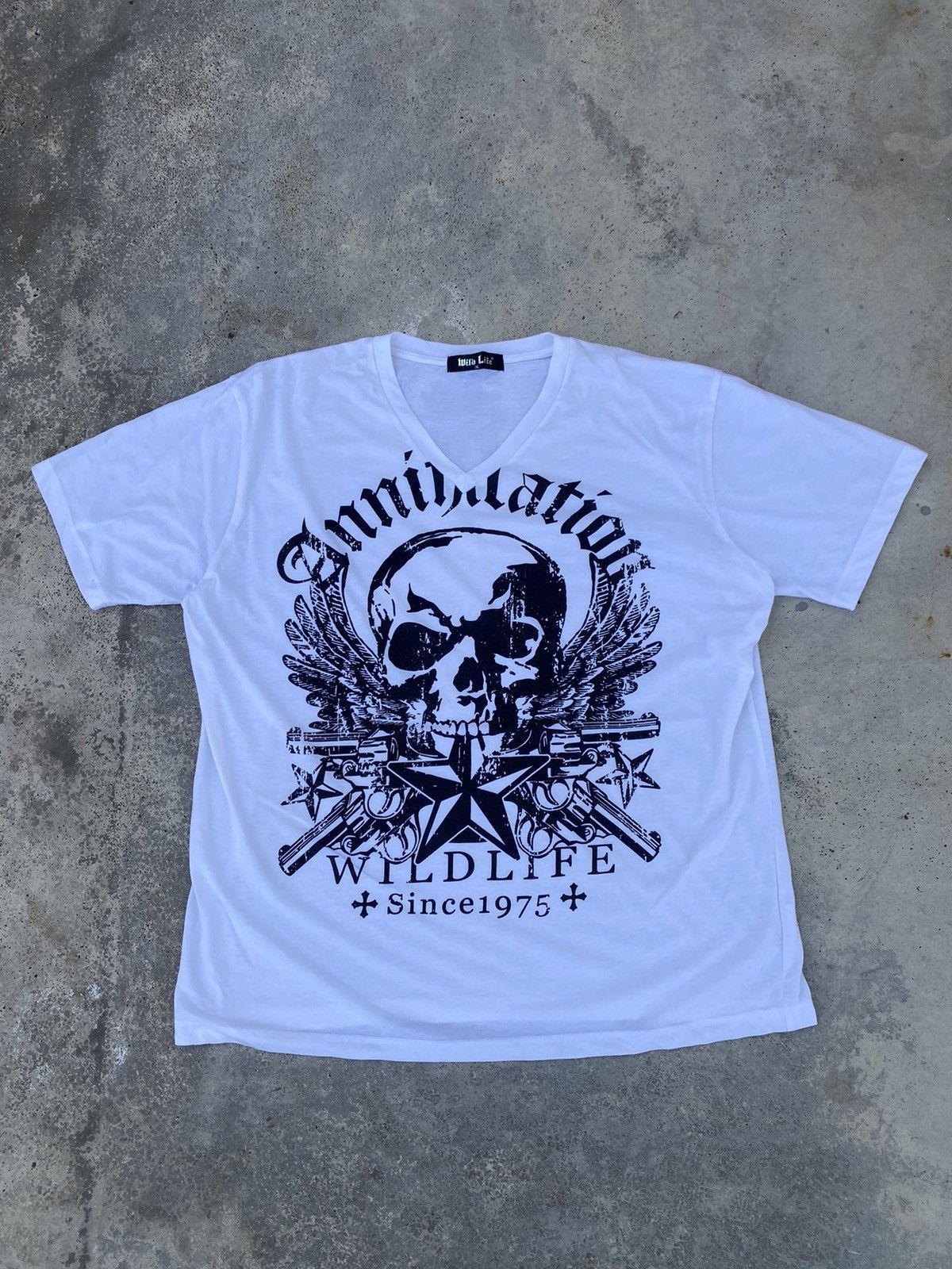 Beauty Beast 2000s Punk Wild Life Skull Gothic Shirt Size US L / EU 52-54 / 3 - 1 Thumbnail
