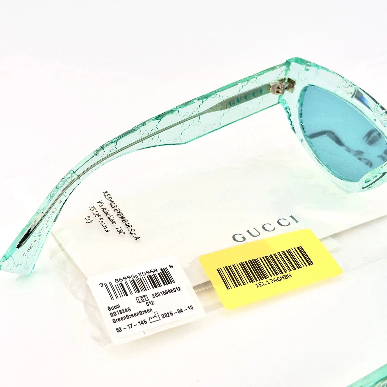 Gucci GUCCI GG1834S Crystal Blue Guccissima 1834 GG Sunglasses 012 Size ONE SIZE - 6 Thumbnail