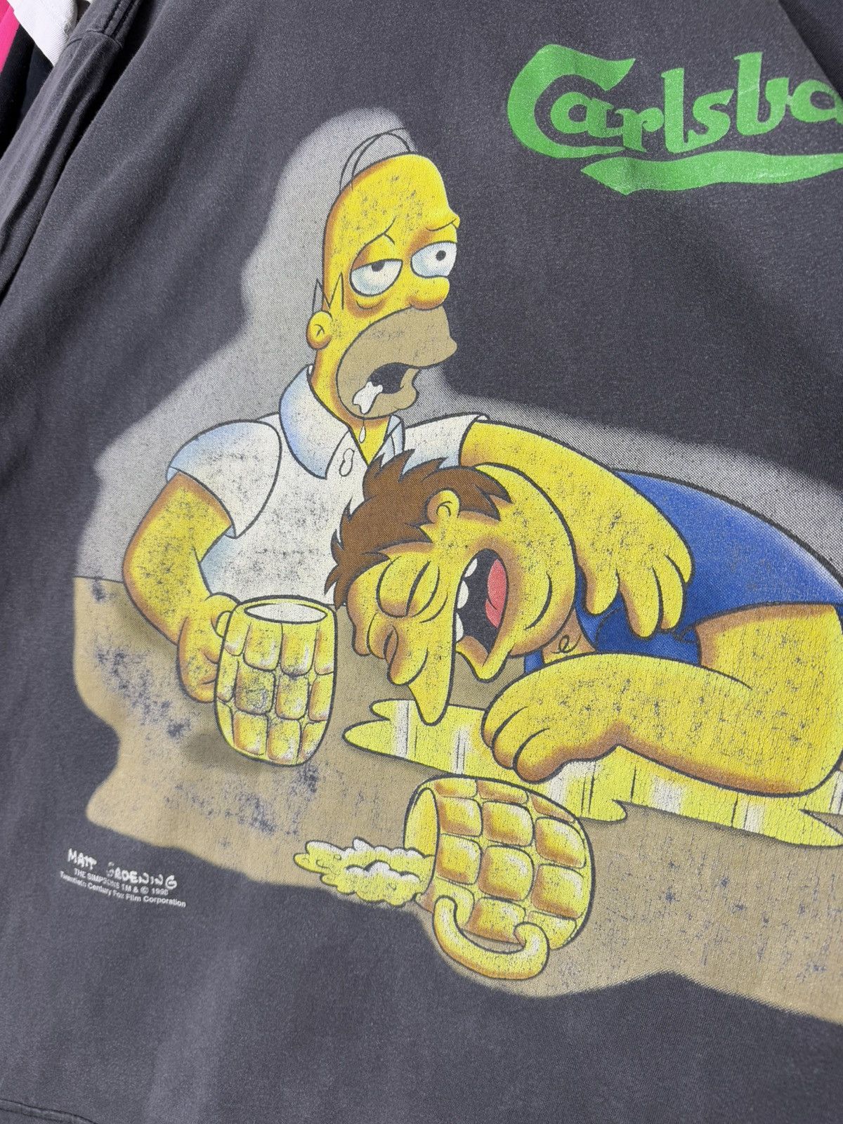 The Simpsons × Vintage Vintage The Simpson 1996 Carlsberg Redwood 90s Tshirt Washed Size US XXL / EU 58 / 5 - 8 Thumbnail