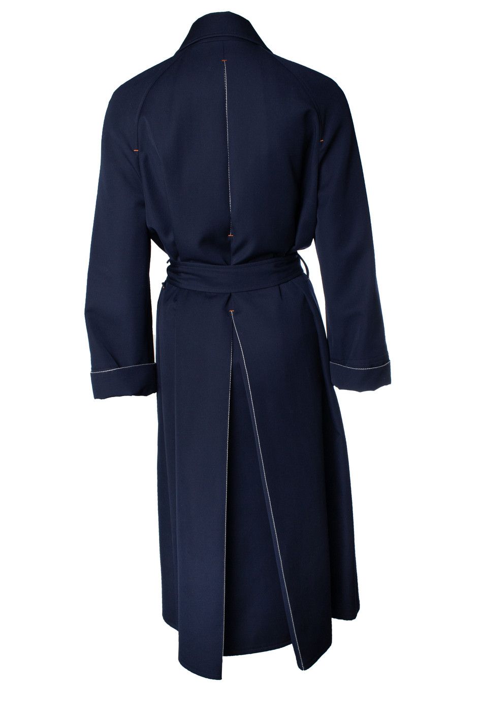 Hermes Hermes, blue wool trench coat Size M / US 6-8 / IT 42-44 - 3 Thumbnail