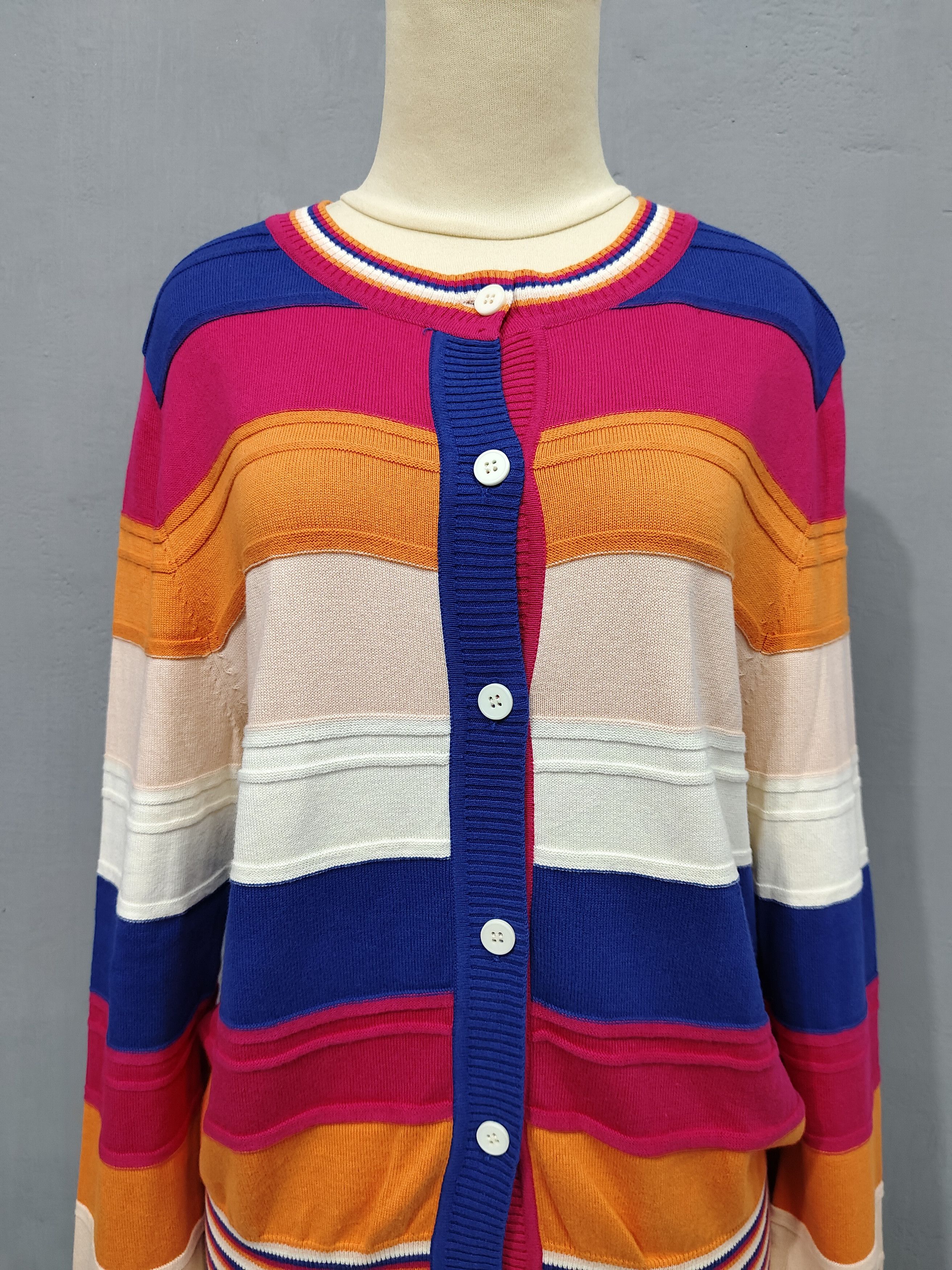 Sandro 💥 Sandro 💥 Striped Multicolor Knitted Cardigan Size M / US 6-8 / IT 42-44 - 2 Thumbnail